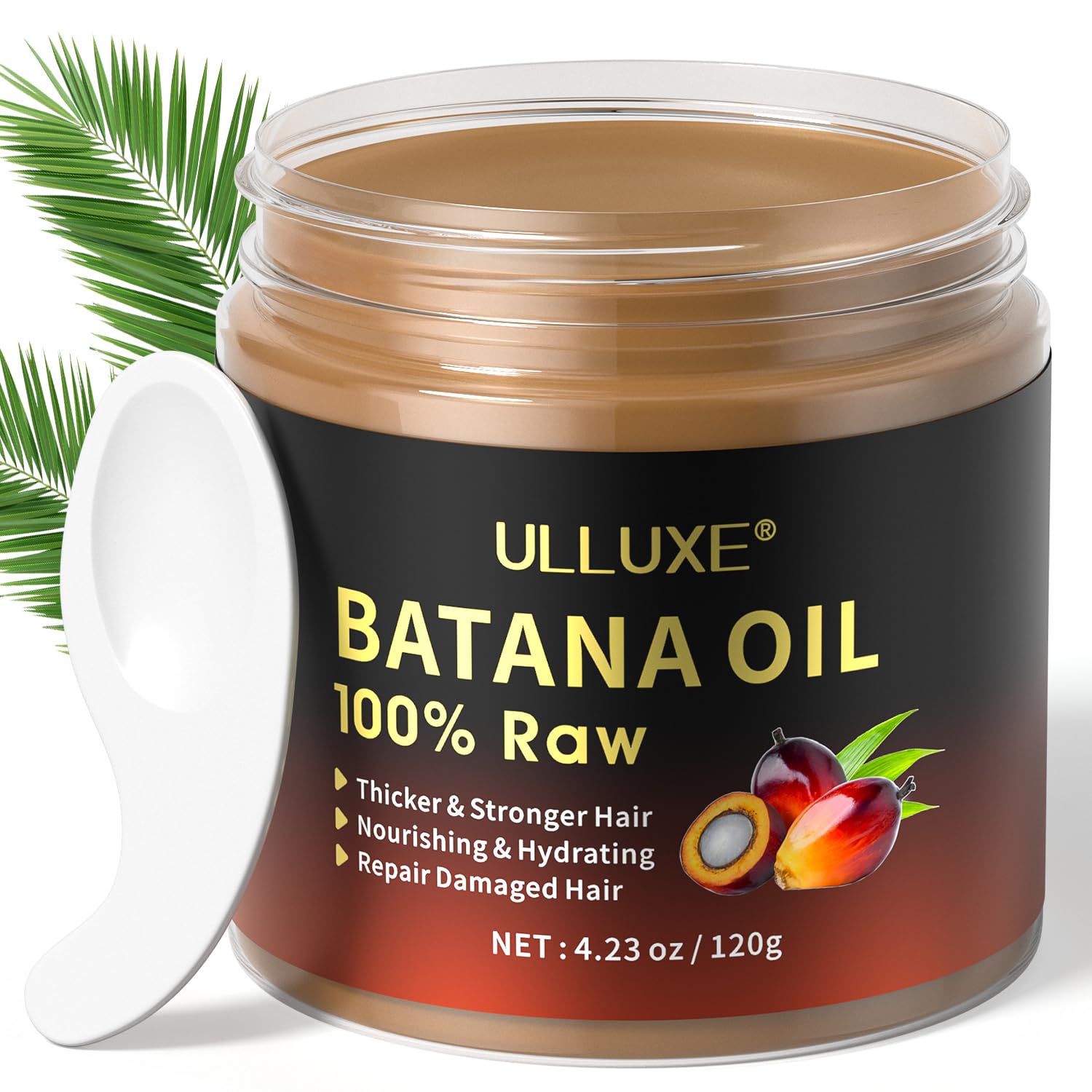 Batana Oil for Hair Growth, Dr Sebi Organic Raw Batana Oil from Honduras, Unrefined Batana Hair Oil, Prevents Loss for Men & Wom