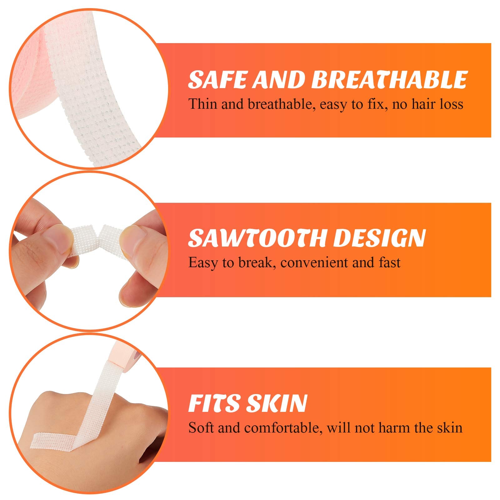 10 Rolls Eyelash Extension Tape Fabric Eyelash Tape Breathable Eyelash Grafting Tape False Eyelash Adhesive Non-Woven Tape Diy S