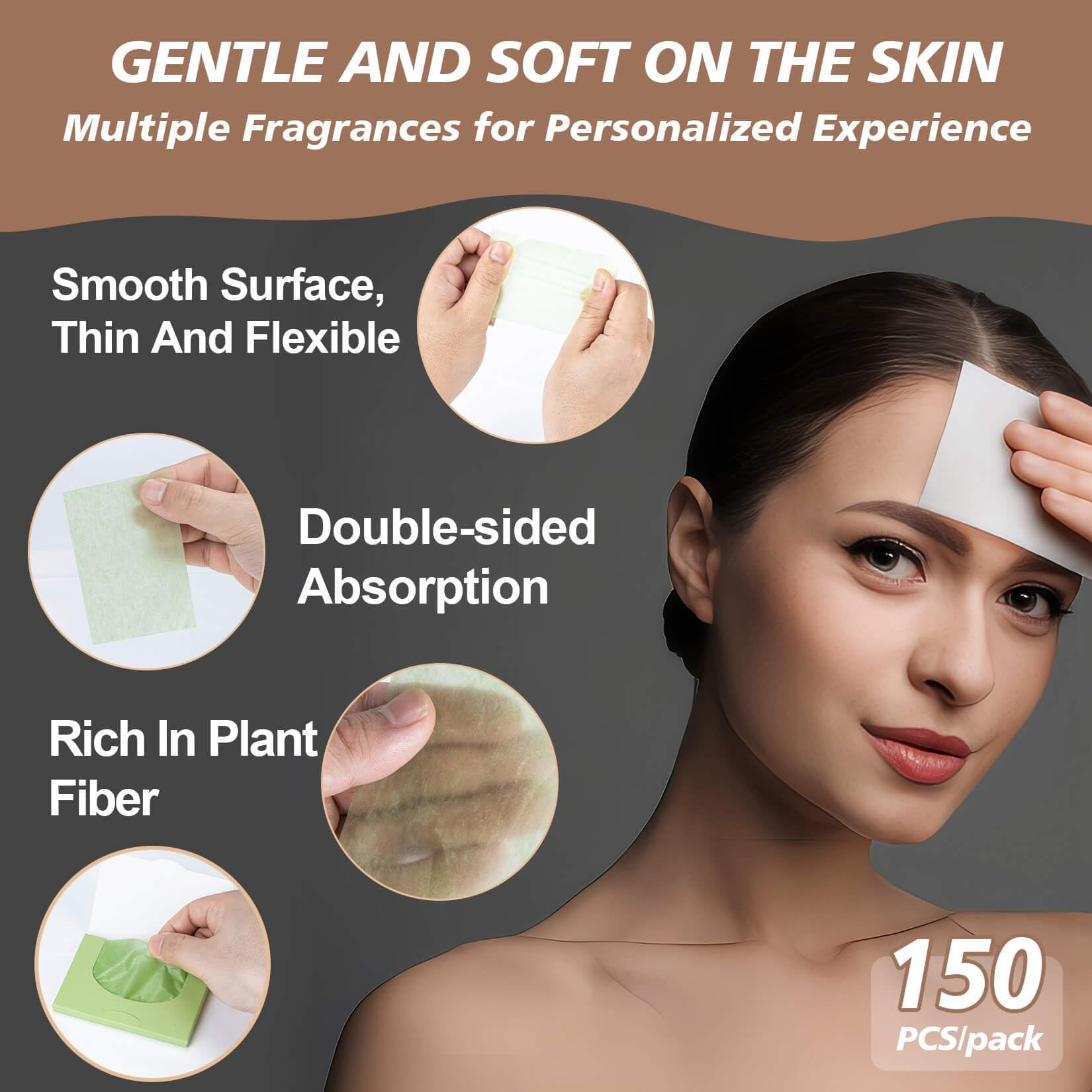 Oil Blotting Sheets For Face - Maqihan 5 Scents,750 Counts Oil Absorbing Sheets Blotting Paper For Oily Control Skin Paper,Must