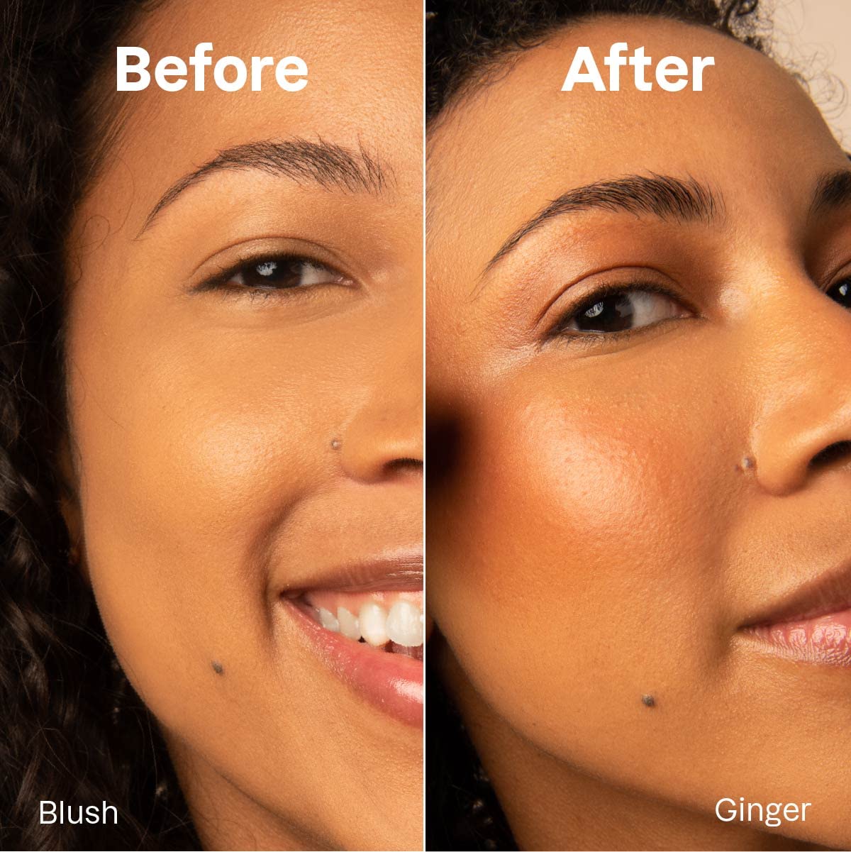 ATTITUDE Oceanly Lightweight Blush Stick, Titanium Dioxide-Free, EWG Verified, Plastic-Free, Vegan & Cruelty-free Makeup, Ginger