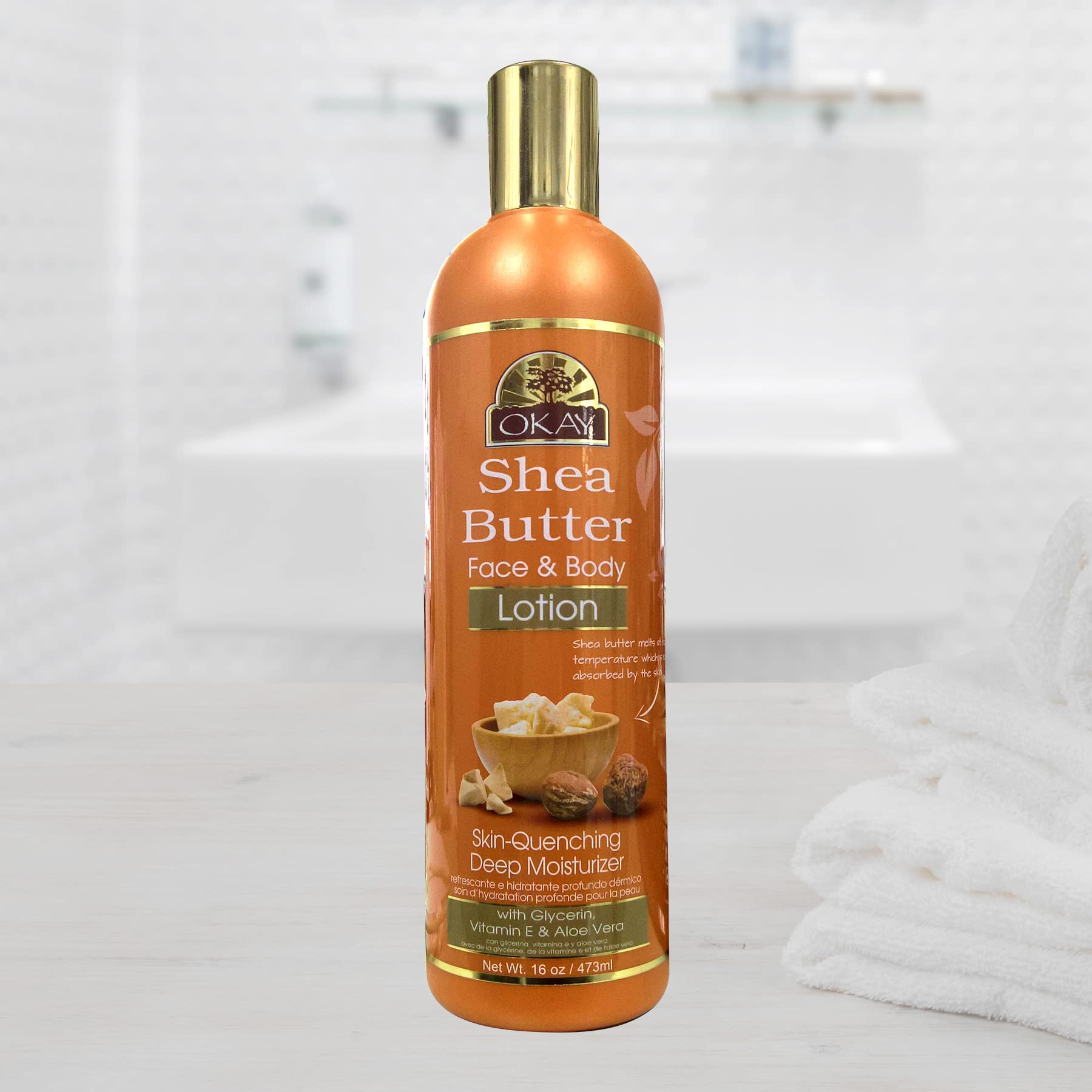 OKAY SHEA BUTTER HAND and BODY LOTION 16oz/473ml