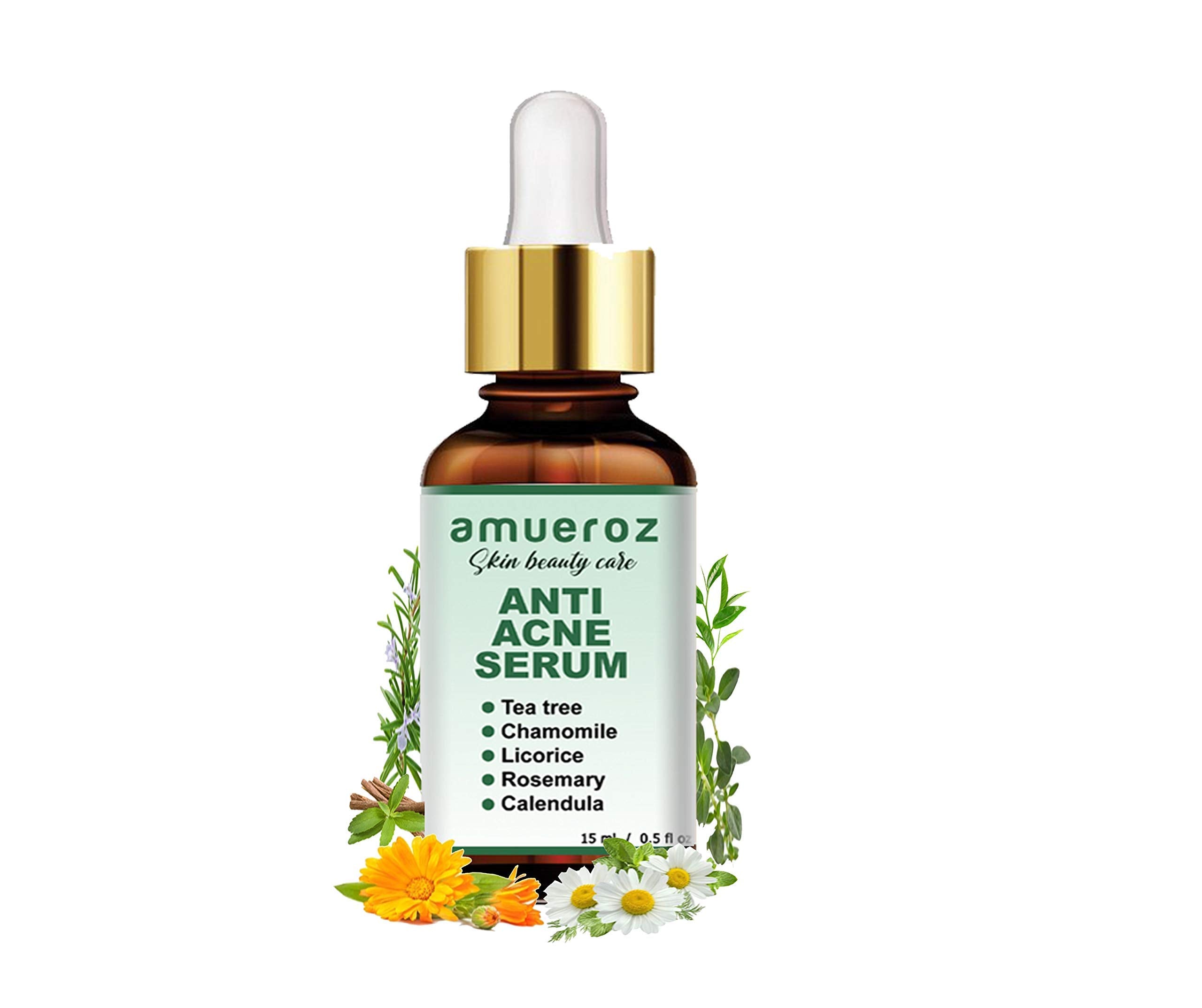 Amueroz Anti Acne Serum And Pimple/Acne Prone Removal Serum | Clears Scar & Dark Spots |Tea Tree  15 Ml