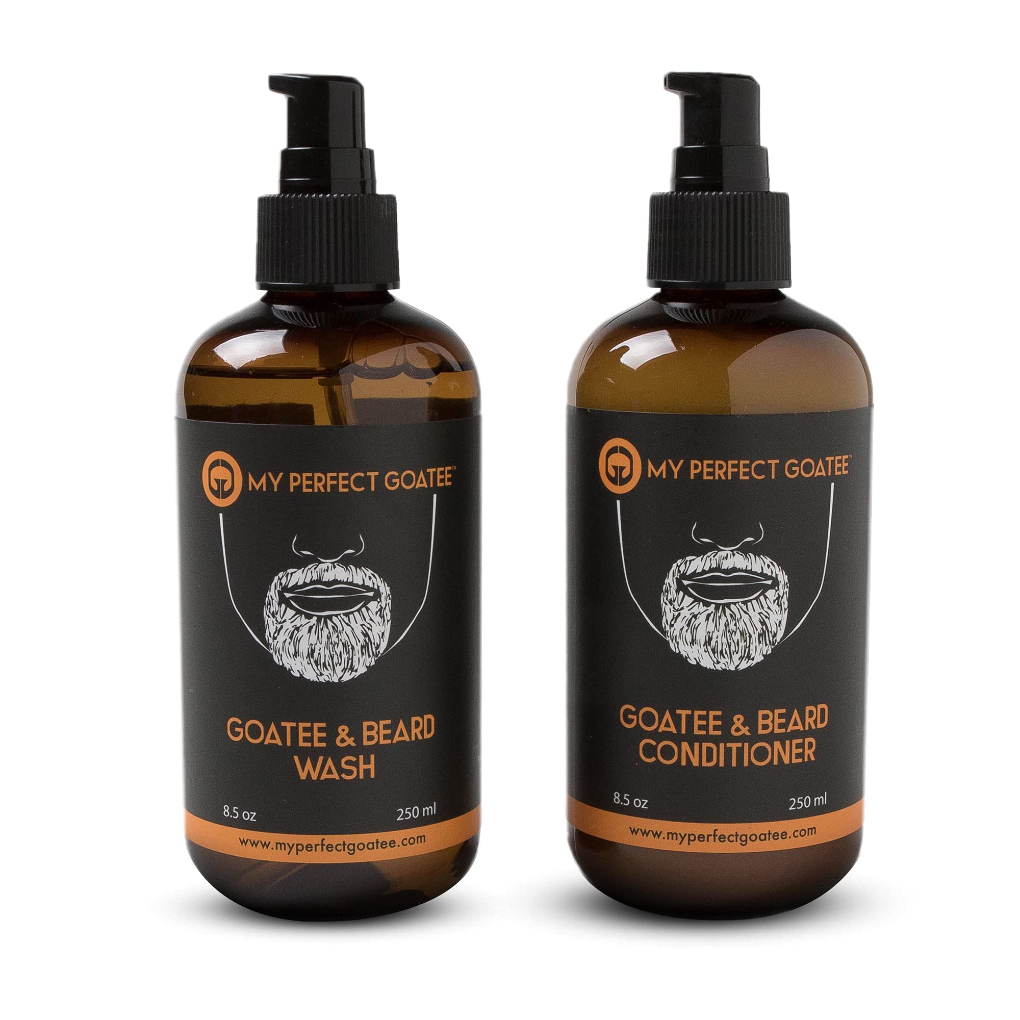 My Perfect Goatee Premium Beard Wash And Beard Conditioner Hydrating Facial Hair Cleanser (8.5 Oz. Wash + 8.5Oz Conditioner)