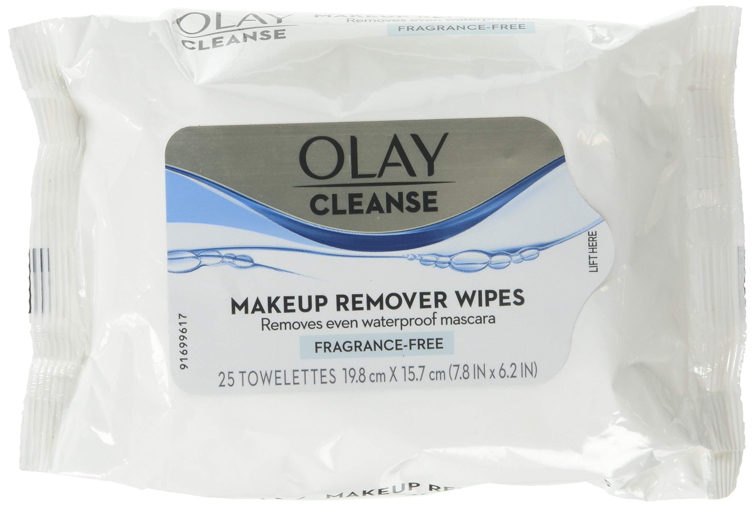 Olay Make-Up Remover Towelettes 25 Count Fragrance Free (3 Pack)