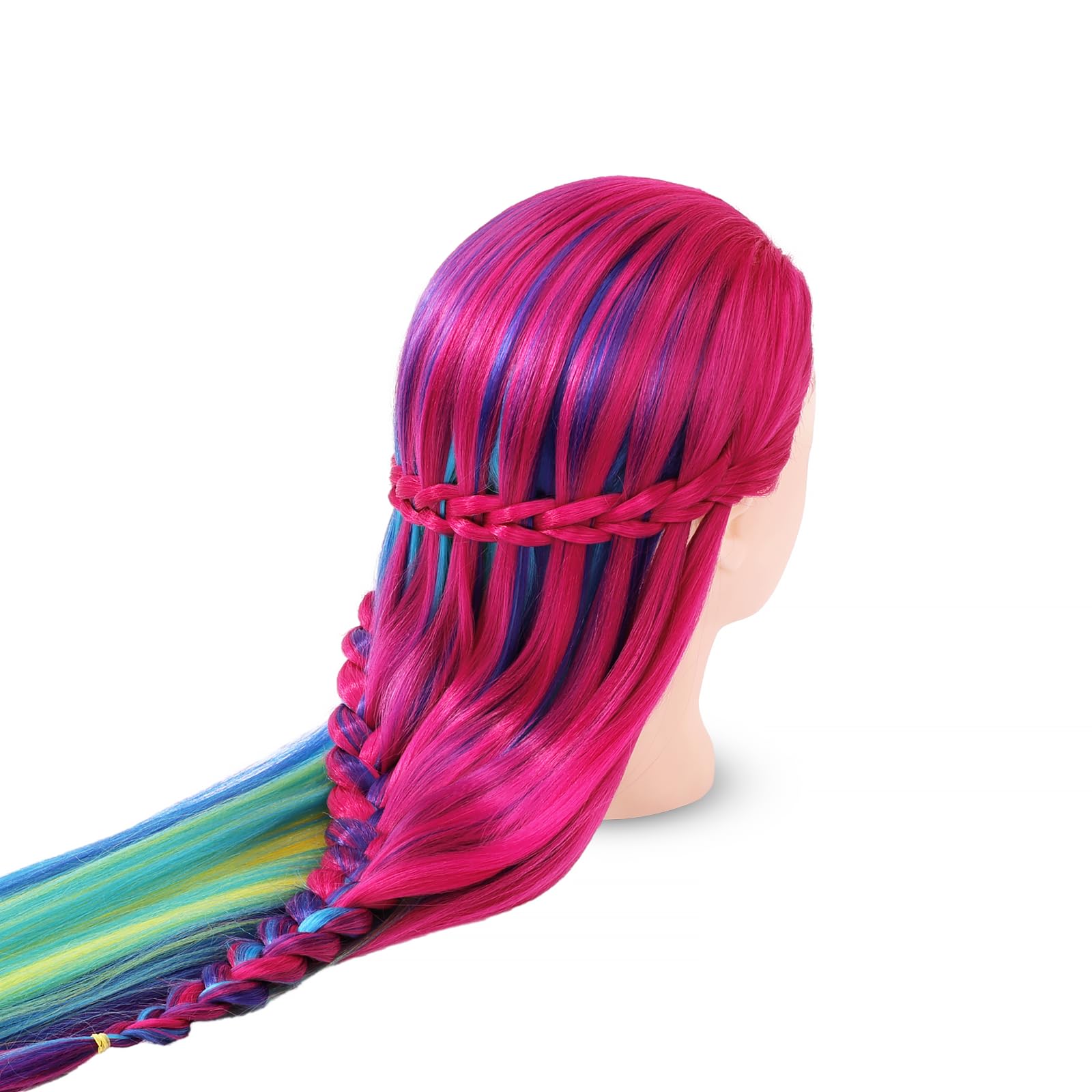 Mannequin Head With Hair, Beauty Star 29'' Cosmetology Doll Head For Hair Styling To Practice On, Hairdressing Training Braiding