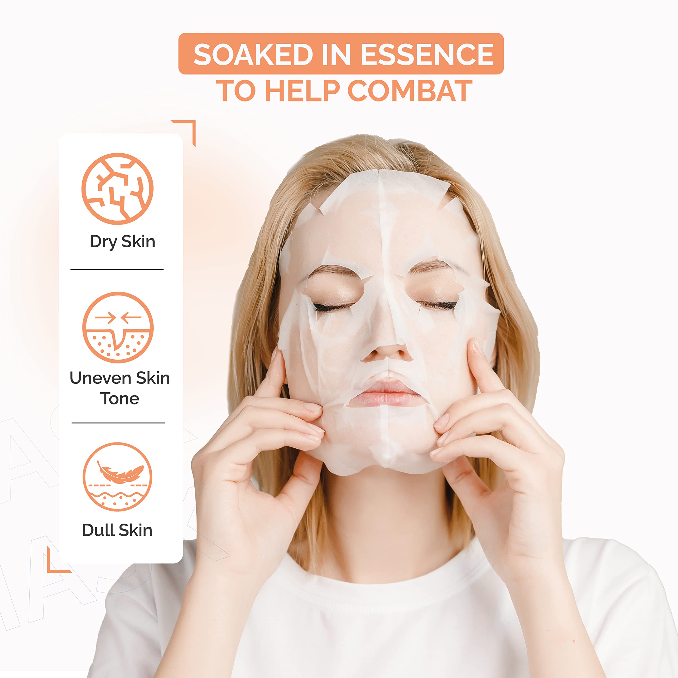 Beyond Intensive Ampoule Mask 2X With Vitamin C And Niacinamide For And Sensitive Skin - Dermatologically Tested Hypoallergenic