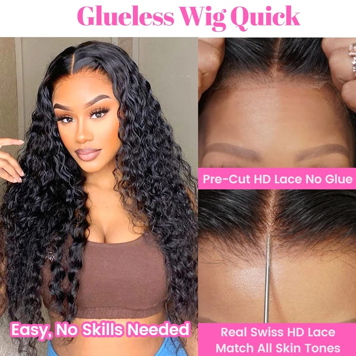 Isee Hair Water Hd Wave Lace Front Wig Wear & Go Glueless Lace Wigs For Women No Glue 4X6 Hd Lace Pre Cut Wig Human Hair Wigs Tr