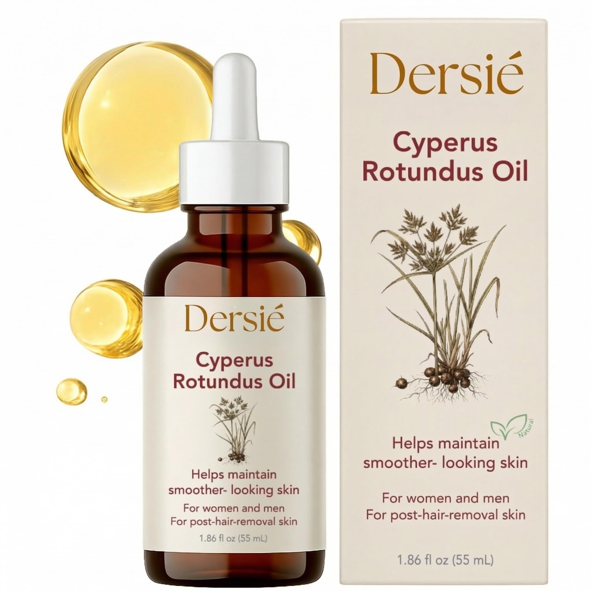 Dersie Cyperus Rotundus Oil: Cyperus Rotundus Oil for Hair Removal  Natural Hair Growth Inhibitor for Unwanted Face & Body Hair