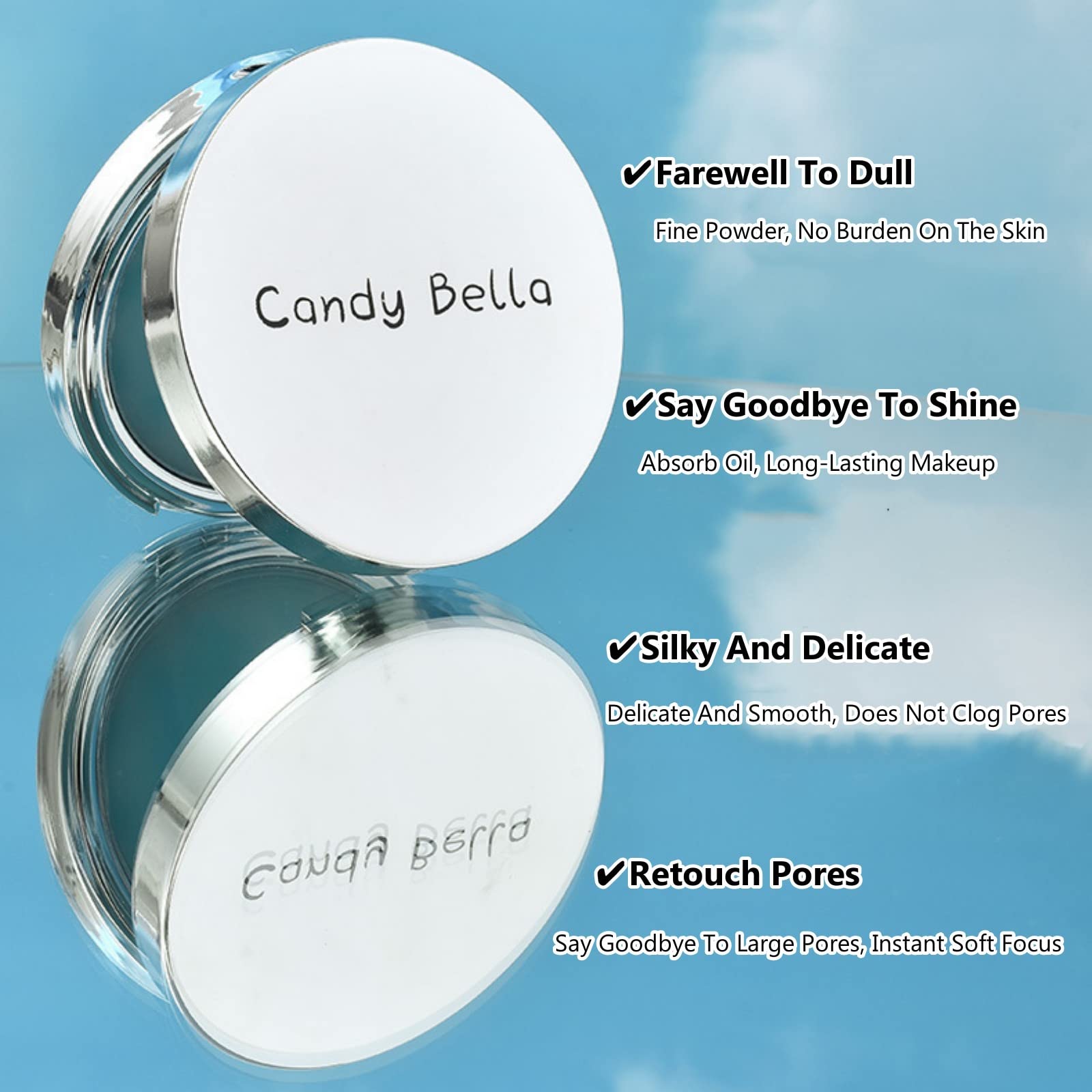 Oil Control Face Pressed Powder, Jelly Pressed Powder Face Makeup Setting Powder, Powder Free Delicate And Skin-Friendly, Flawle