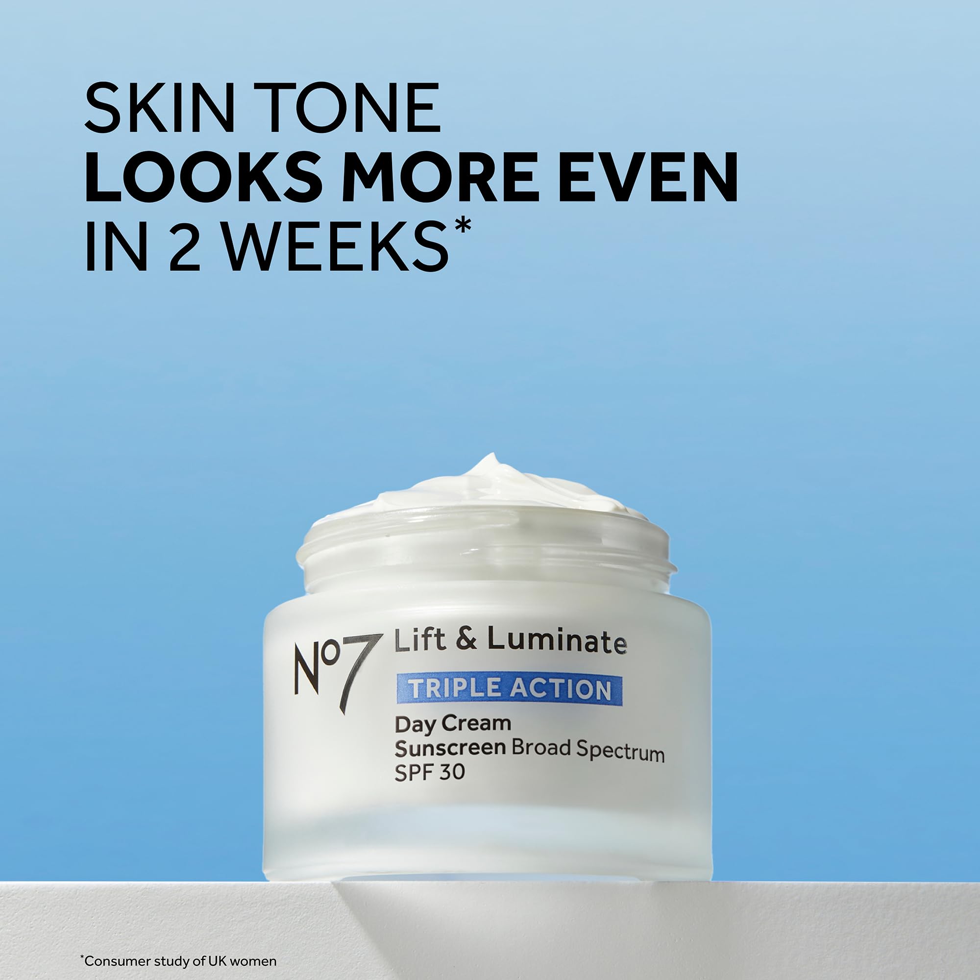 No7 Lift & Luminate Triple Action Day Cream - Anti-Aging Face Moisturizer Spf 30, Hyaluronic Acid & Vitamin C - Firms Skin For R