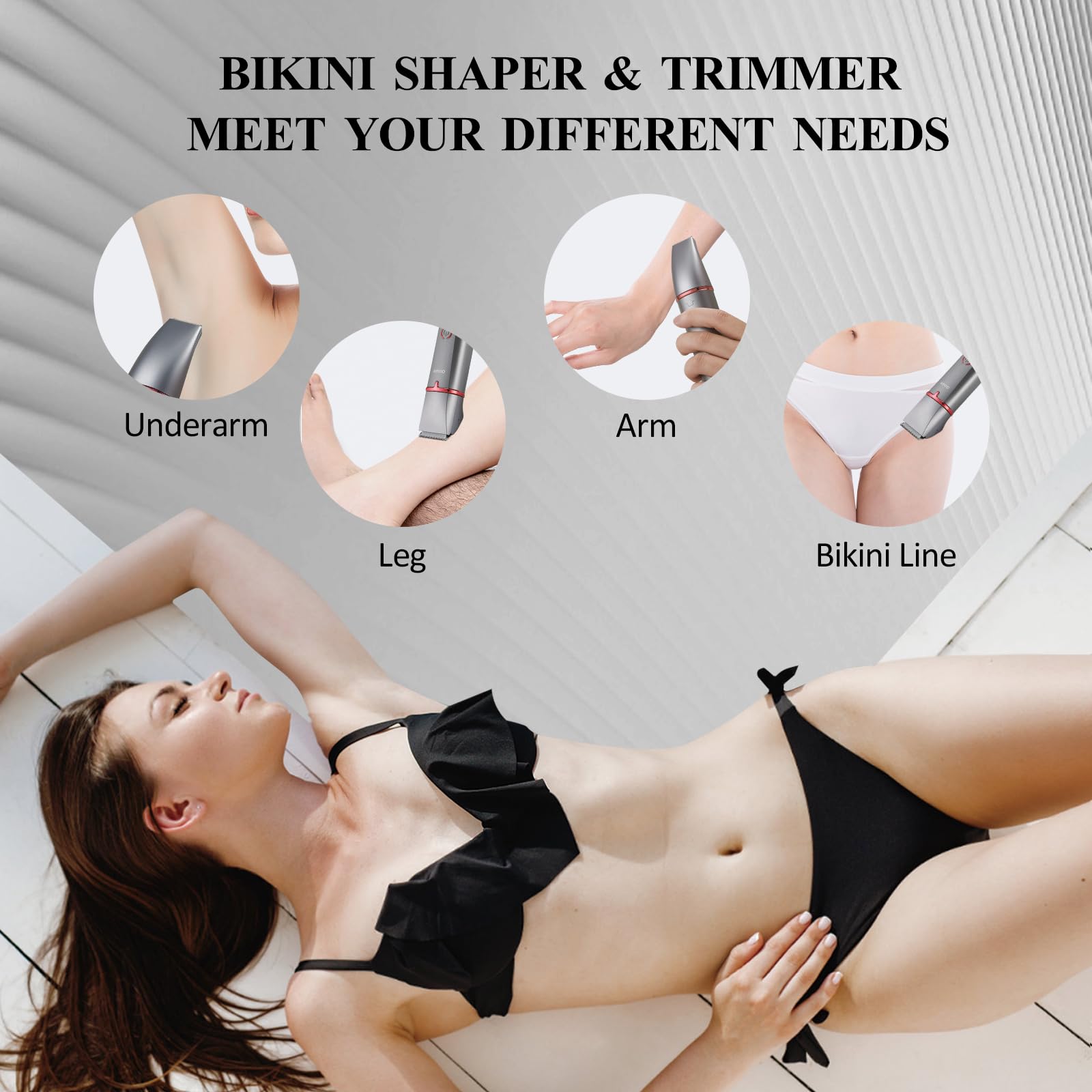 Orauley Electric Razors For Women, 3-In-1 Electric Lady Clipper Pubic Hair Trimmer-Painless Hair Removal Groomer Kit Rechargable