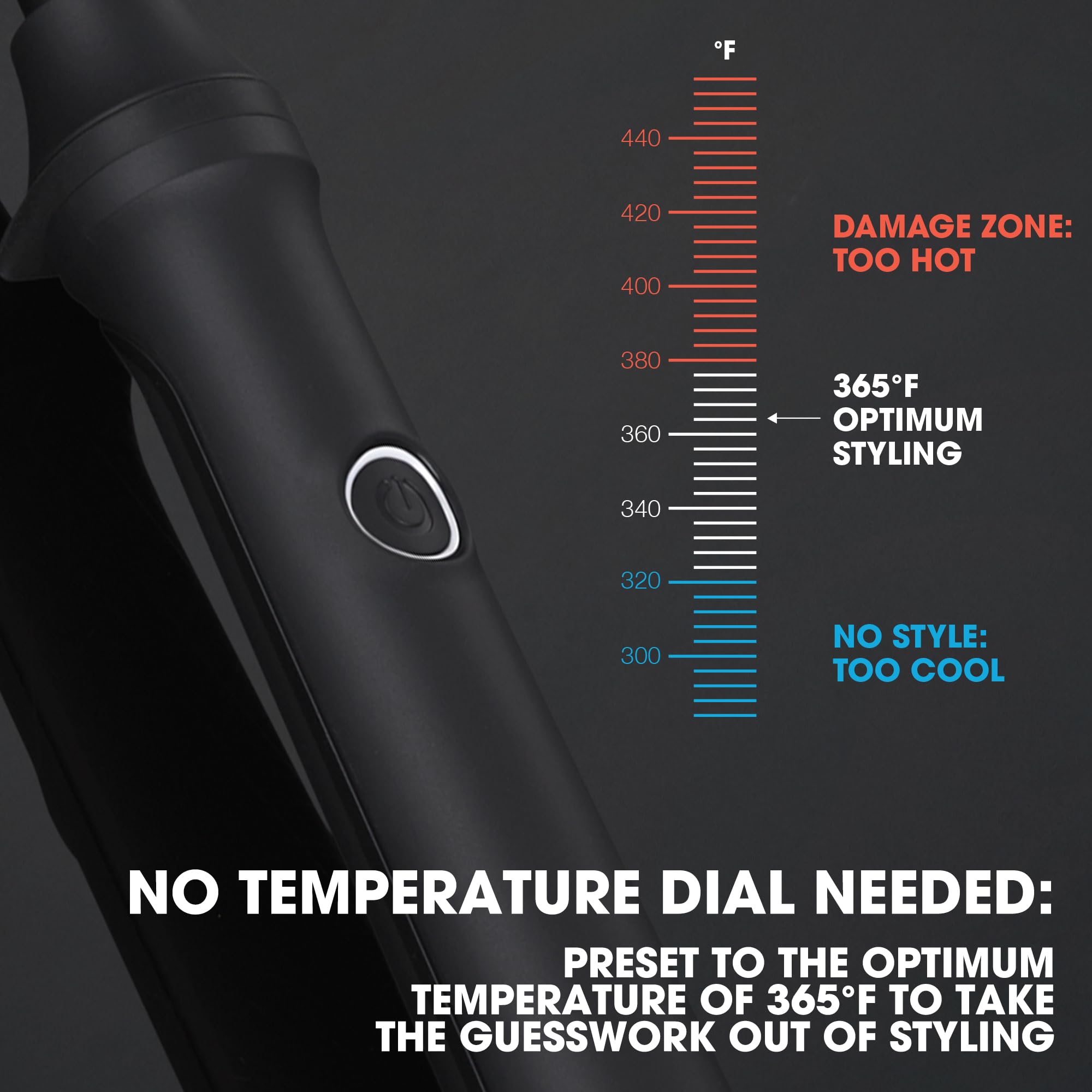 ghd Thin Wand Hair Curler - 0.5'' Hair Curler Wand with Safer-for-Hair Styling Tool Temperature, Perfect Curling Wand to Create