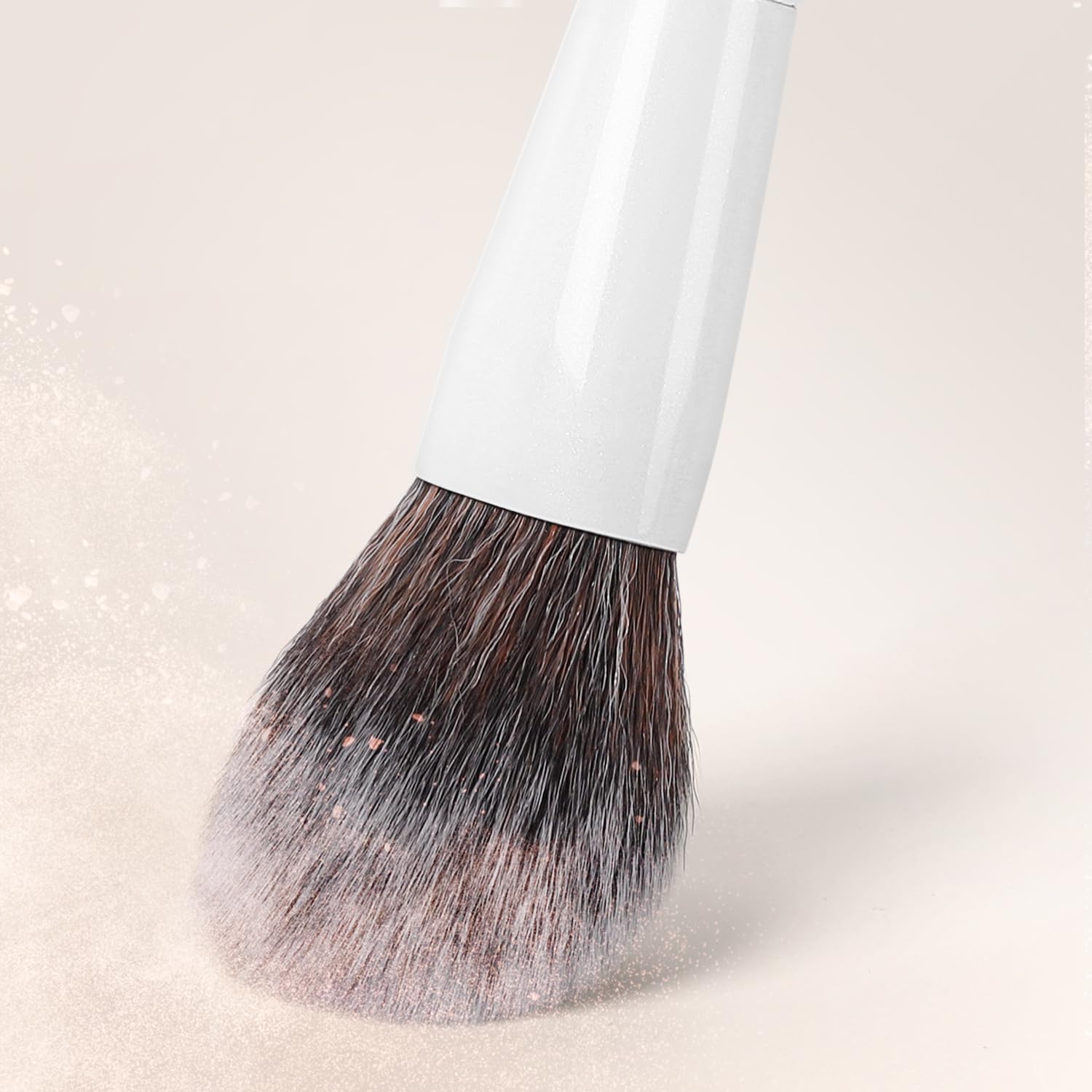 KINGMAS Round Foundation Brush, Double-ended Kabuki Makeup Brush, Large Foundation Brush and Medium Concealer Brush for Beauty L