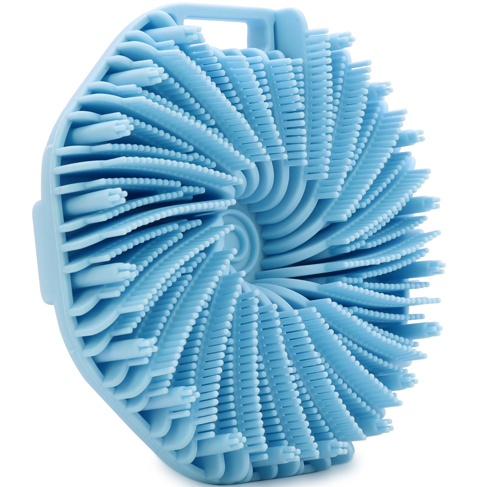 Wetang Silicone Body Scrubber, Body Wash Scrubber, Shower Scrubber For Body, Non-Slip Handle For Easy Cleaning, Travel Friendly