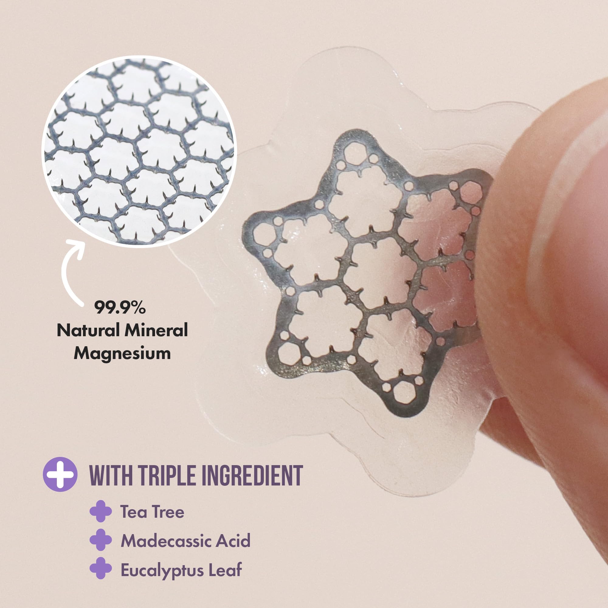 Deep Blemish Microdarts | Pimple Patch | Cystic Acne | Fast-Acting | Quick Calming | 99.9% Pure Magnesium | Madecassic Acid | Te