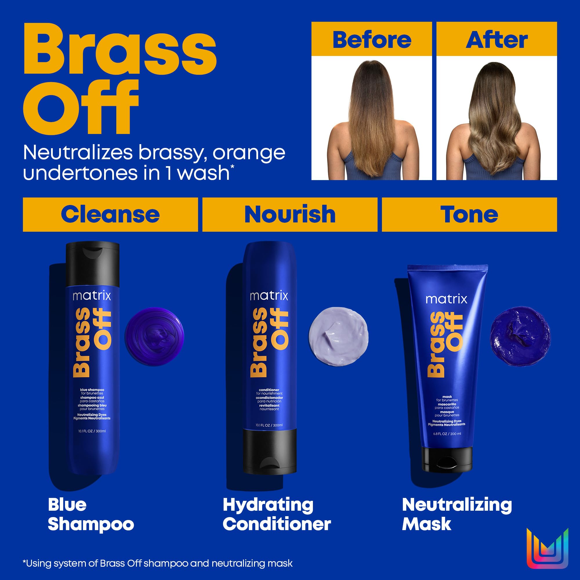 Matrix Total Results Brass Off Custom Neutralization Mask, 16.9 Fl. Oz.