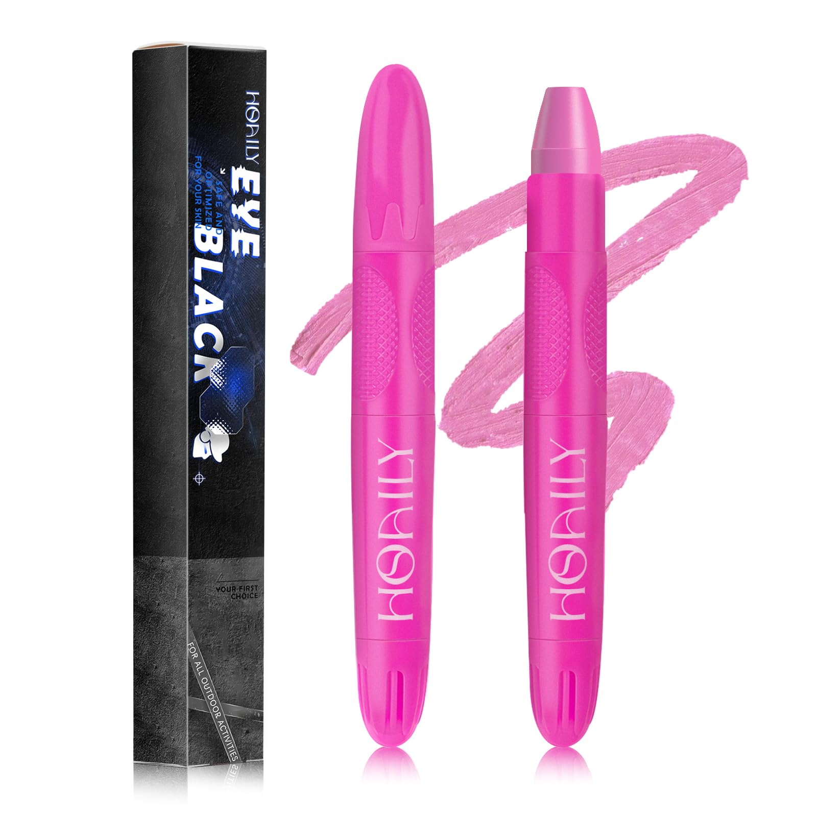 HOSAILY Eye Black Stick, Pink Eyeblack Sporting Face Paint for Softball Baseball Football Lacrosse Long Lasting Cream Face Body 