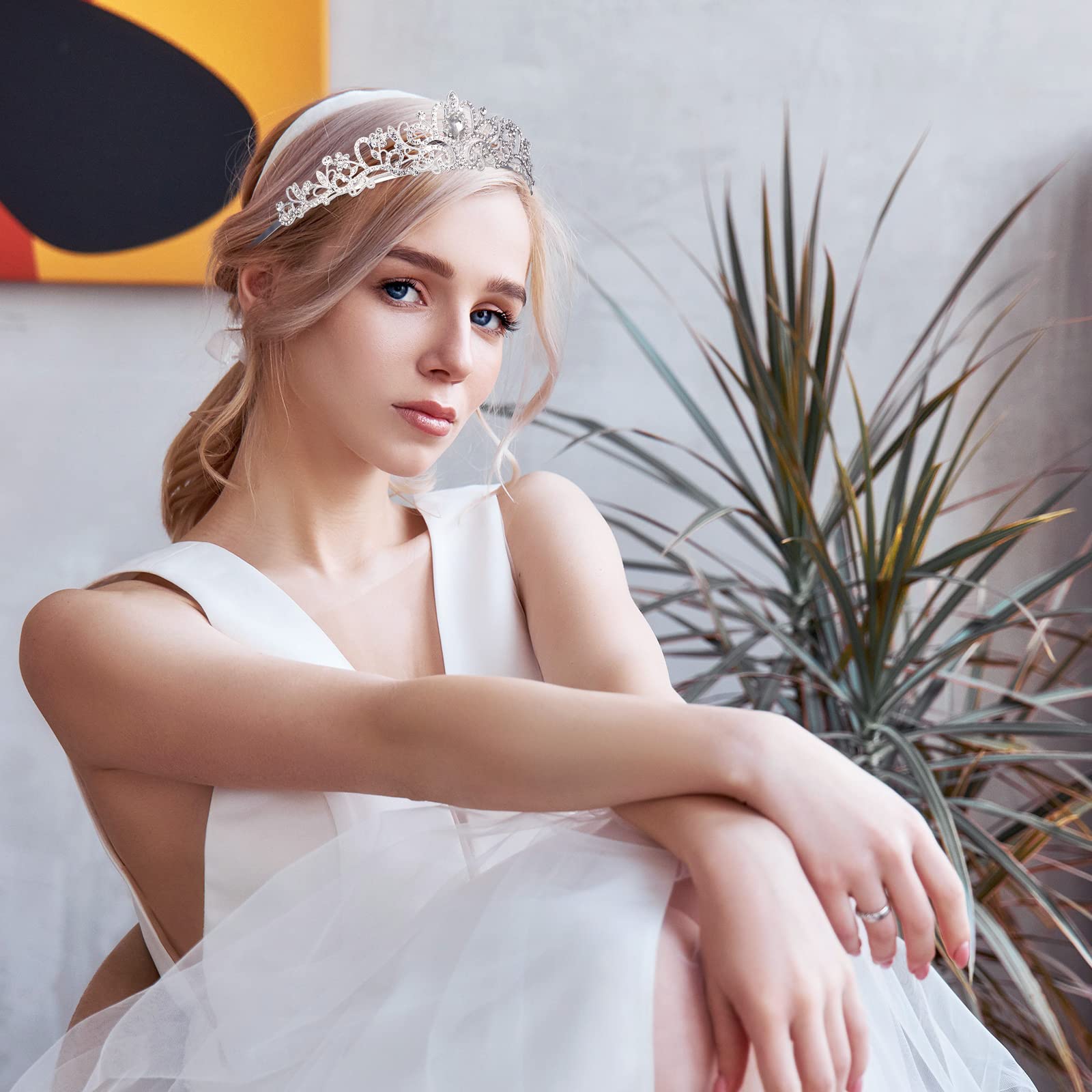 Bbto 10 Pcs Crystal Tiara And Crowns For Women Girls Princess Rhinestone Crown Queen Headband With Combs Bride Crown Tiara For B