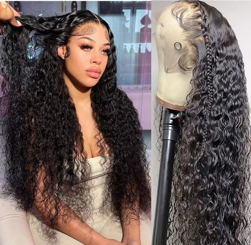 Josblue Deep Wave Lace Front Wigs Human Hair Curly Human Hair Wigs Wet And Wavy Human Hair Wigs Human Hair For Black Women Wigs