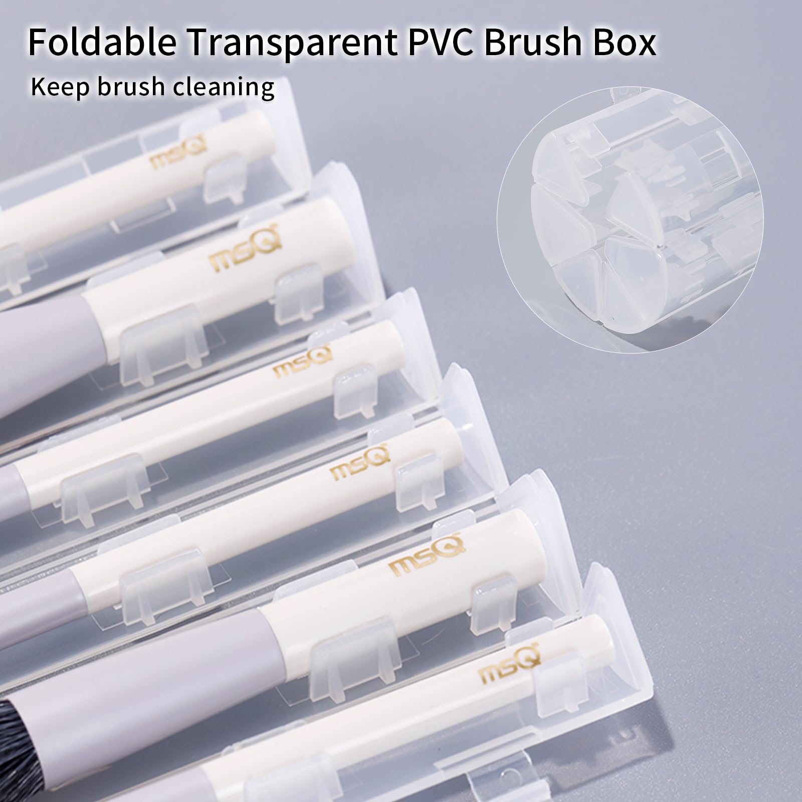 MSQ Make Up Brushes 6PCS Makeup Brush Set Premium Synthetic Powder Brush Blending Brush Eyeshadow Brushes Concealer Brush Stippl