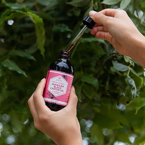 Leven Rose Jamaican Black Castor Seed Oil, Jamaican Black Castor Oil For Hair Growth, 100% Natural, Pure Organic Serum, Scalp Oi