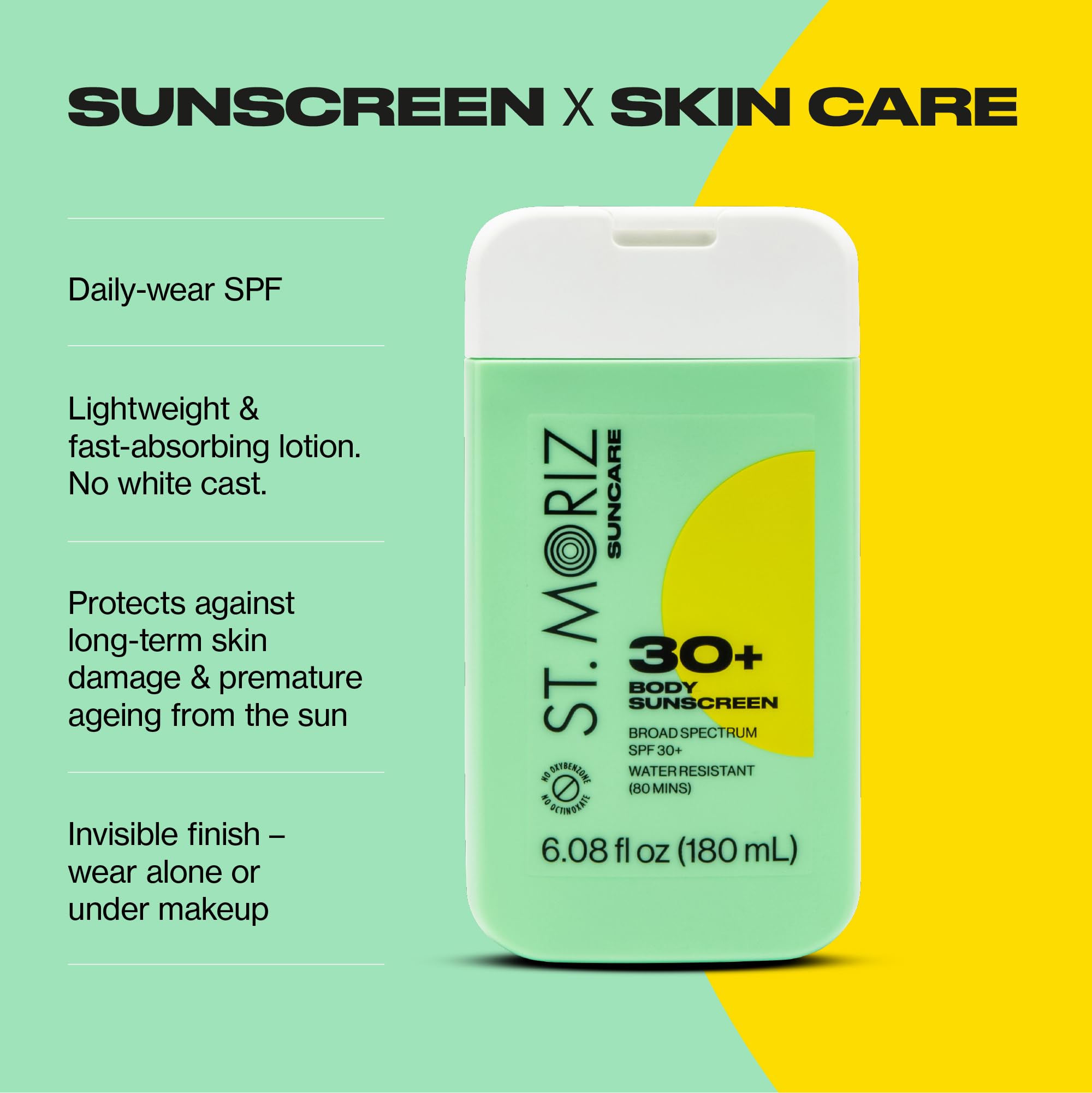 St Moriz Suncare SPF - Sunscreen - Water Resistant Sunscreen Moisturizing Lotion + Vitamin E - Oxybenzone & Octinoxate Free - Ve
