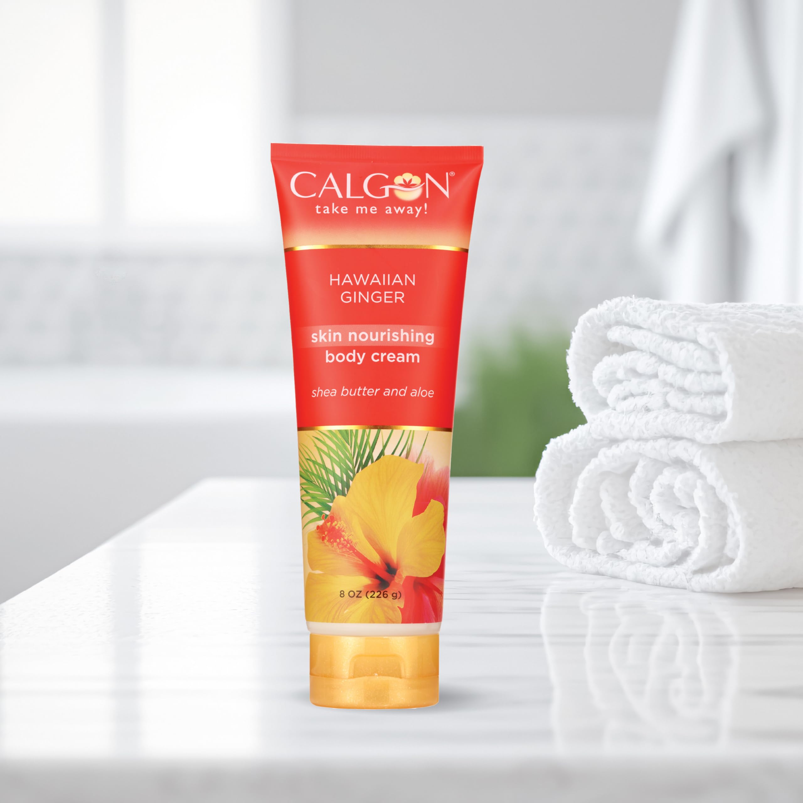 Calgon Hawaiian Ginger Skin Nourishing Body Cream For Women, 8 Ounce