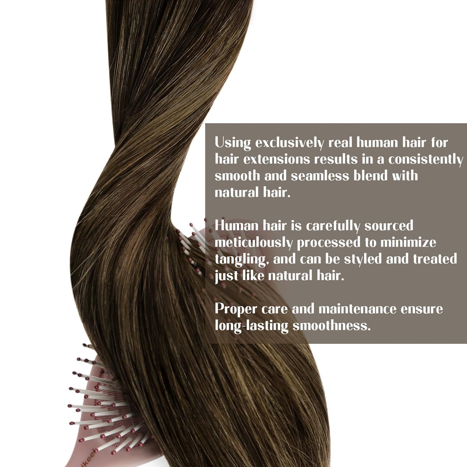 Sunny Weft Hair Extensions Sew in Ombre Hair Extensions Balayage Hair Wefts Human Hair Sew in Extensions Dark Brown Ombre Carame
