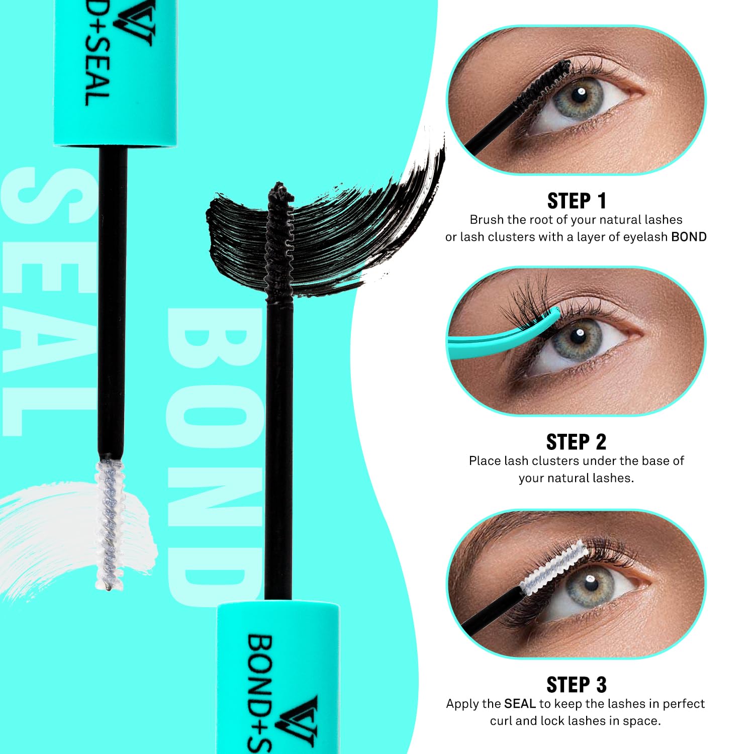 Vavalash Bond And Seal Lash Clusters Glue 2 In 1 Long Lasting Cluster Lash Glue For Eyelash Extensions Waterproof Adhesive And S