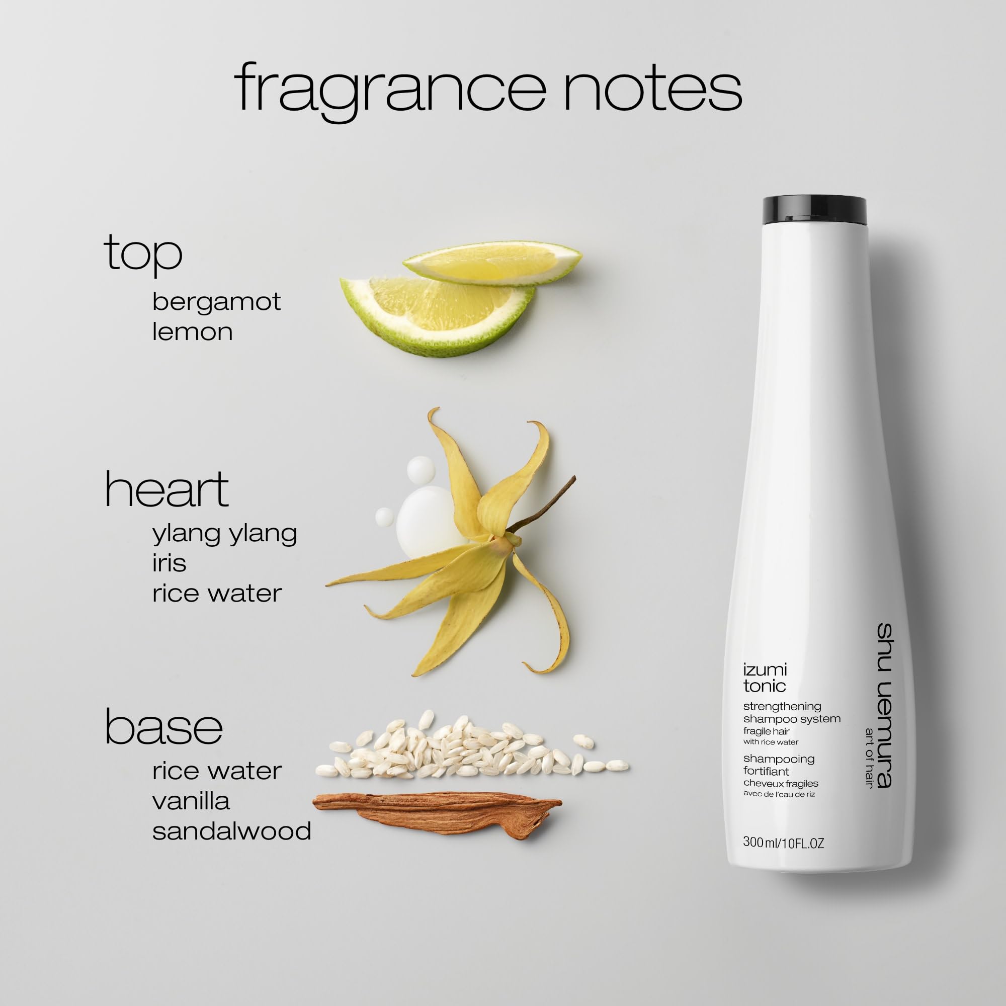 Shu Uemura Izumi Tonic Strengthening & Thickening Rice Water Shampoo | Hydrates And Repairs Damaged Hair | Smooths And Adds Shin
