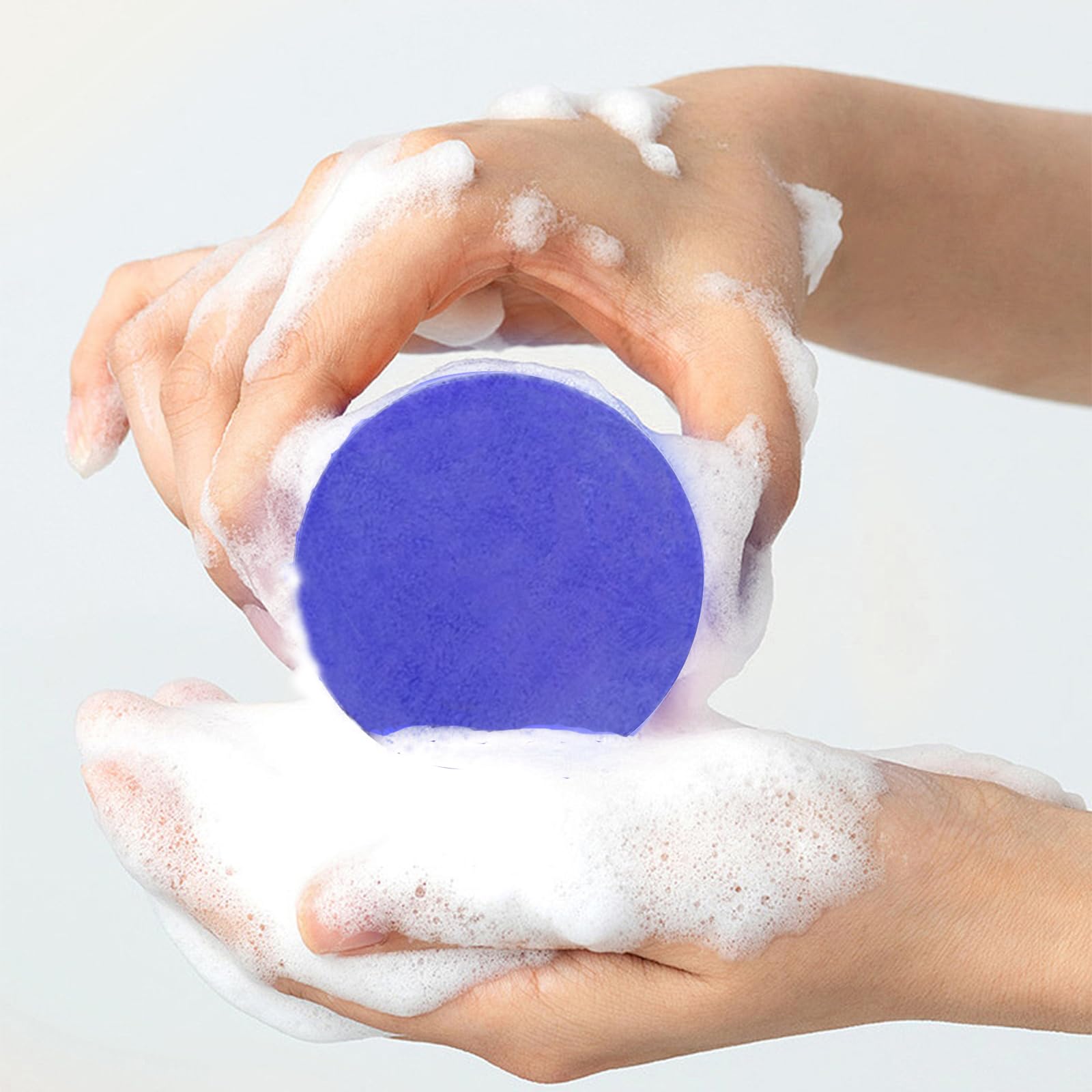 Purple Shampoo Bar with Biotin - Neutralize Brassy Tones & Strengthening Formula Solid Shampoo Bar - for Blonde, Lightened & Gra