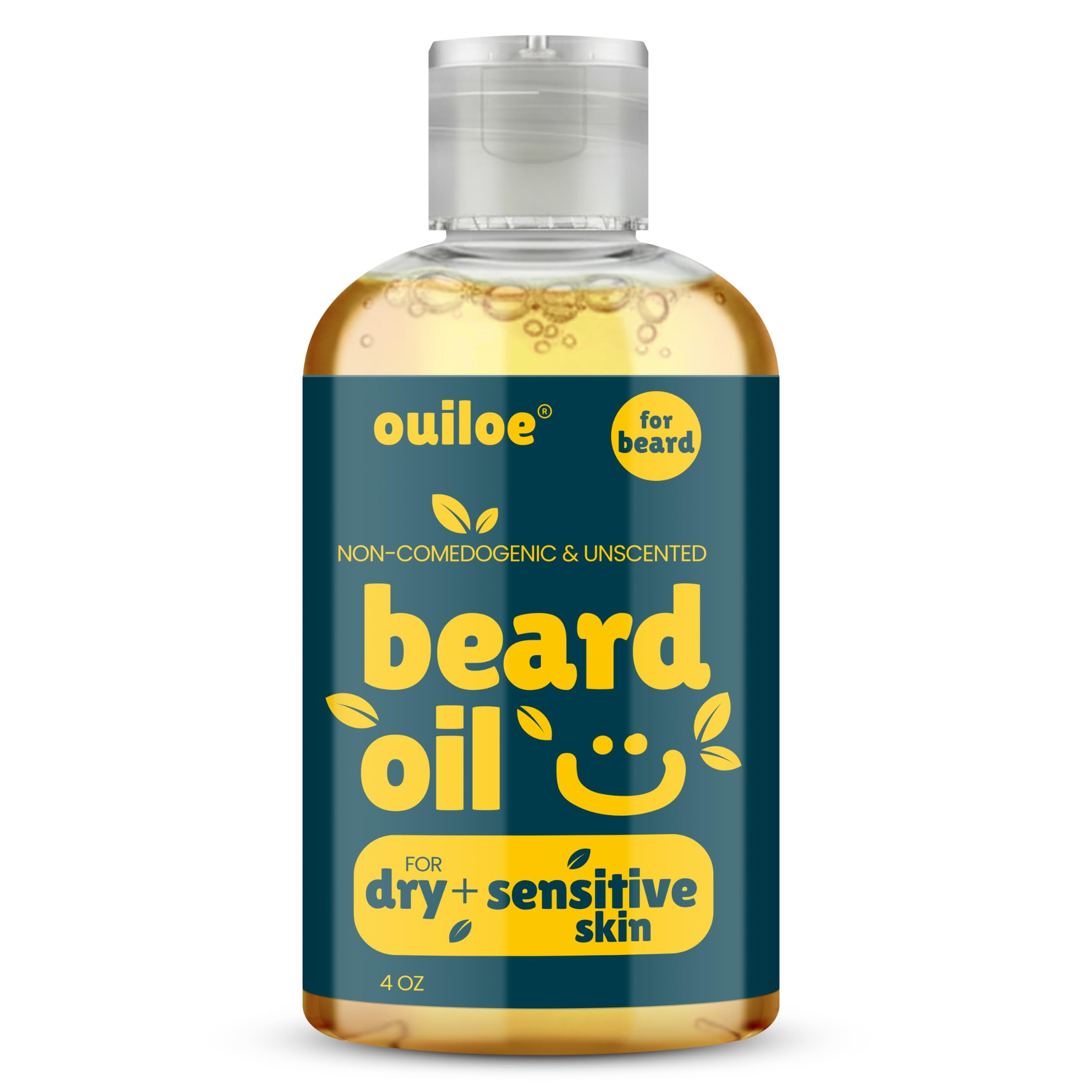 Ouiloe Beard Oil for Dry, Sensitive Skin  Unscented Beard Oil