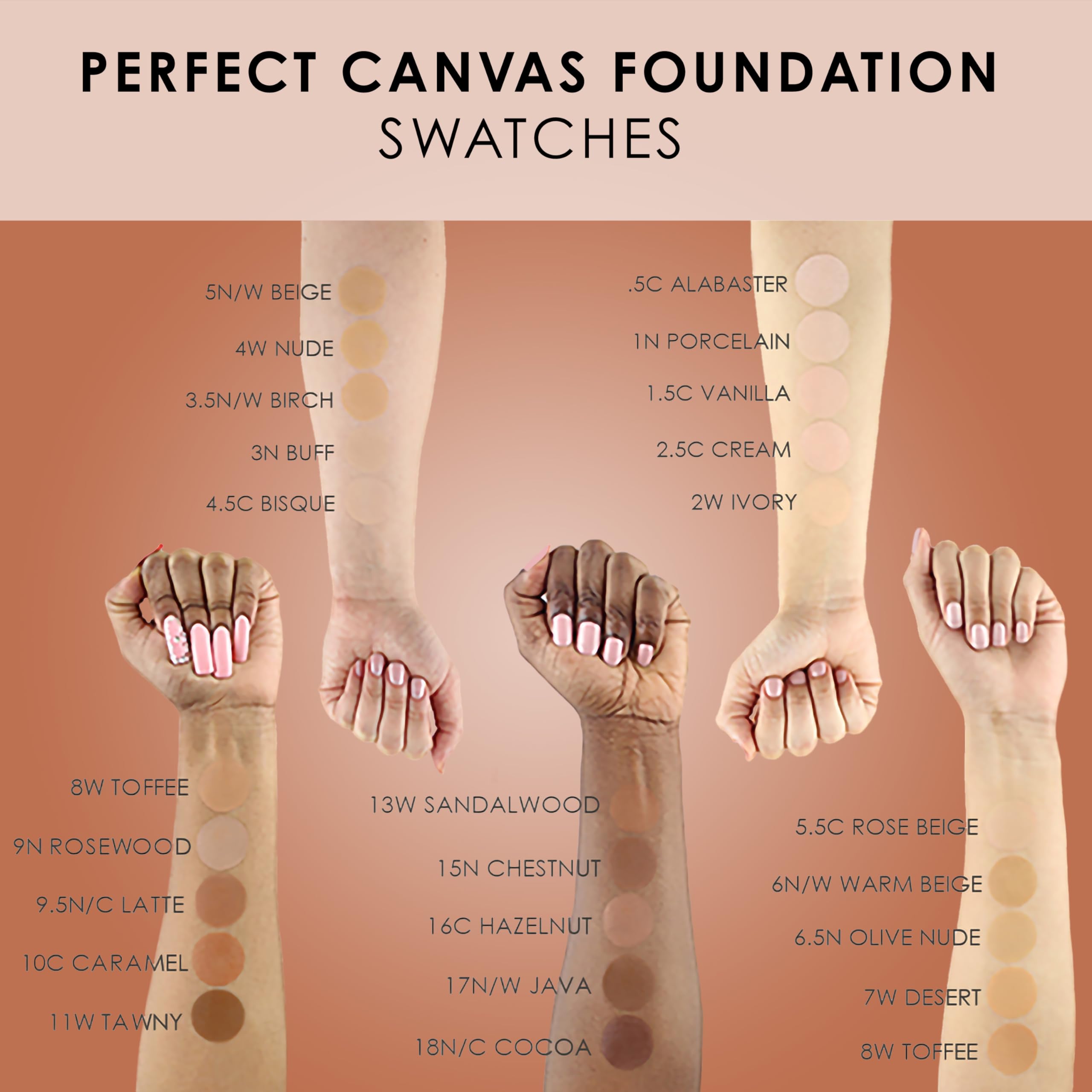 Temptu Perfect Canvas Hydra Lock Foundation, Birch, 1 Fl Oz