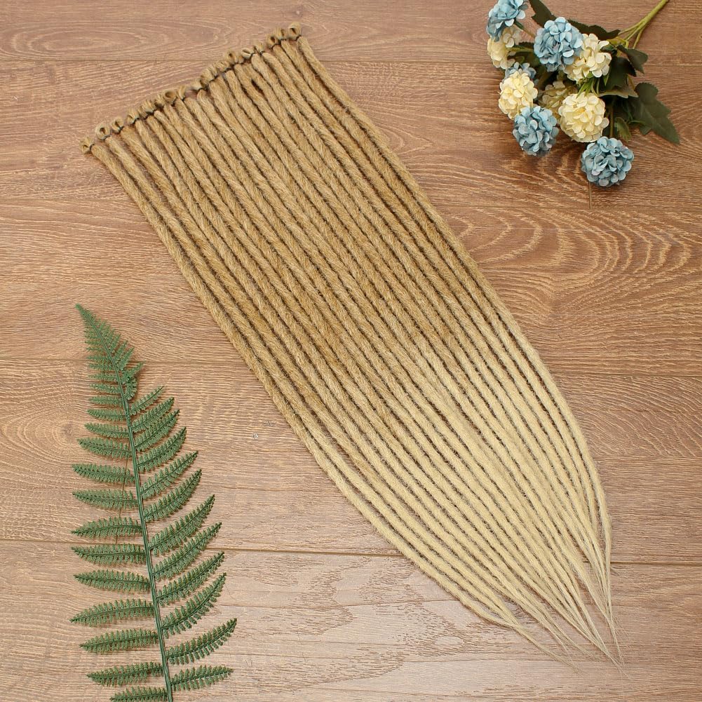 Kraler 24 inch 40 Strands Thick Dreadlock Extensions, SE Brown to Blonde Crochet Dreadls Extensions of Synthetic Hair 1cm Width