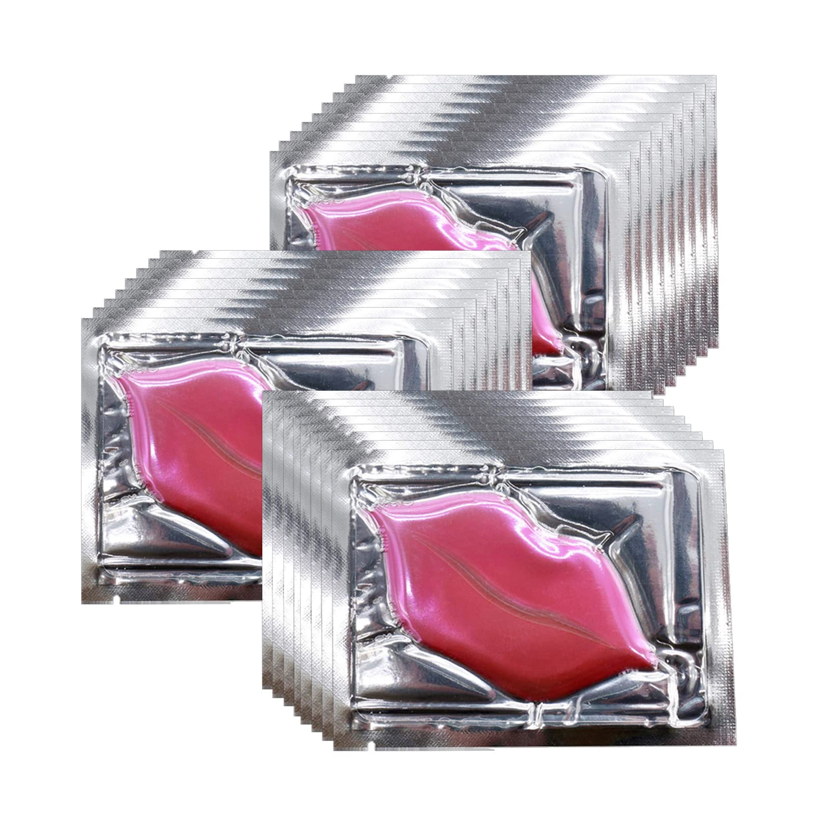 Adofect 30 Pieces Collagen Crystal Lip Masks,Pink Lip Patches& Moisturizers Collagen Lip Pads Great For Hydrating Skin, Anti Cha