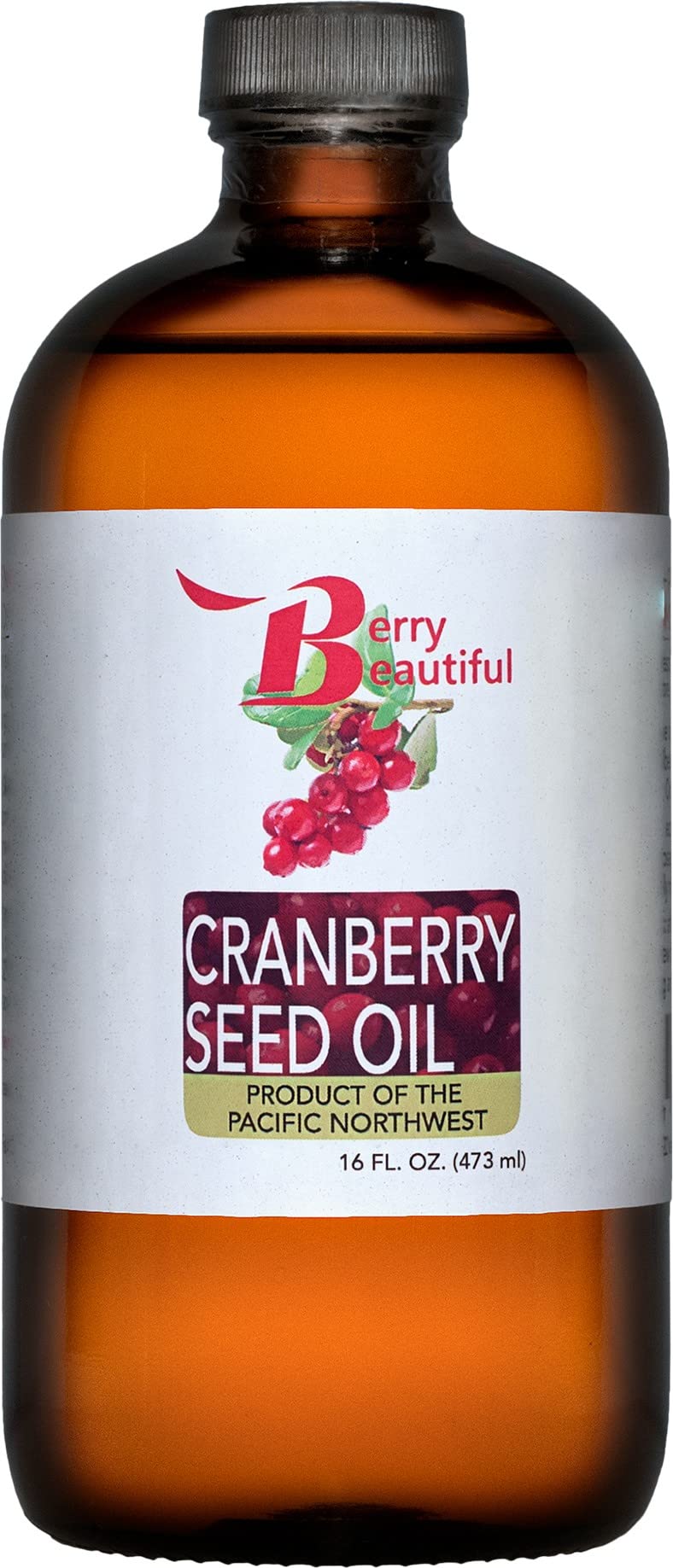 Berry Beautiful Cranberry Seed Oil - 16 fl oz - Cold-pressed from US grown Cranberries - Moisturizing for Face, Body & Hair