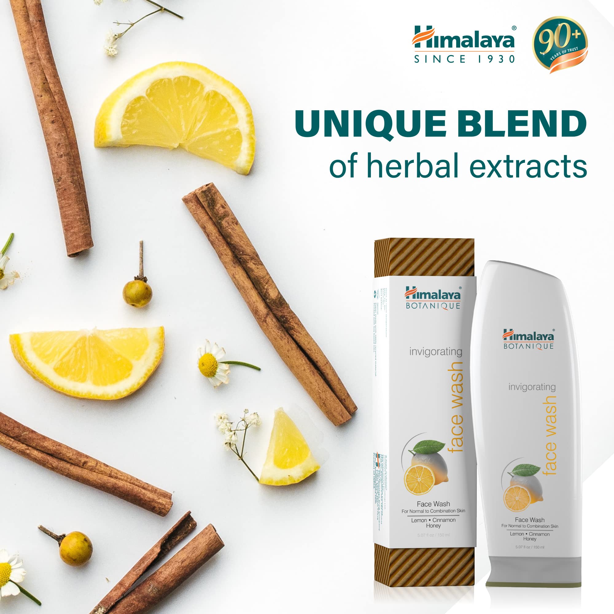 Himalaya Botanique Invigorating Face Wash To Tighten & Revitalize Tired, Dull Skin, And Minimize Pores 5.07 Oz, 2 Pack