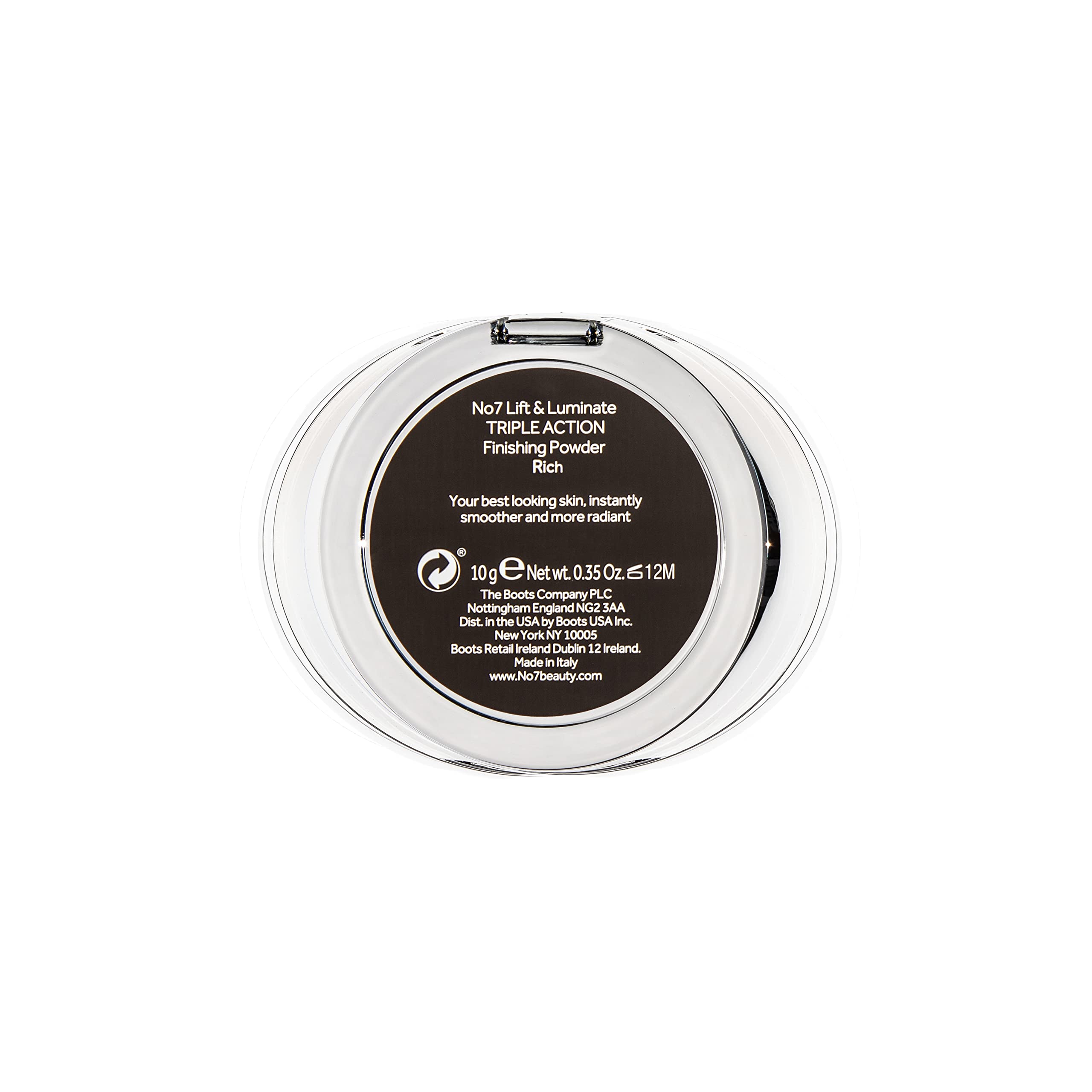No7 Lift & Luminate Triple Action Powder - Rich - Pressed Makeup Setting Powder For Face - Compact Setting Powder Reduces The Ap
