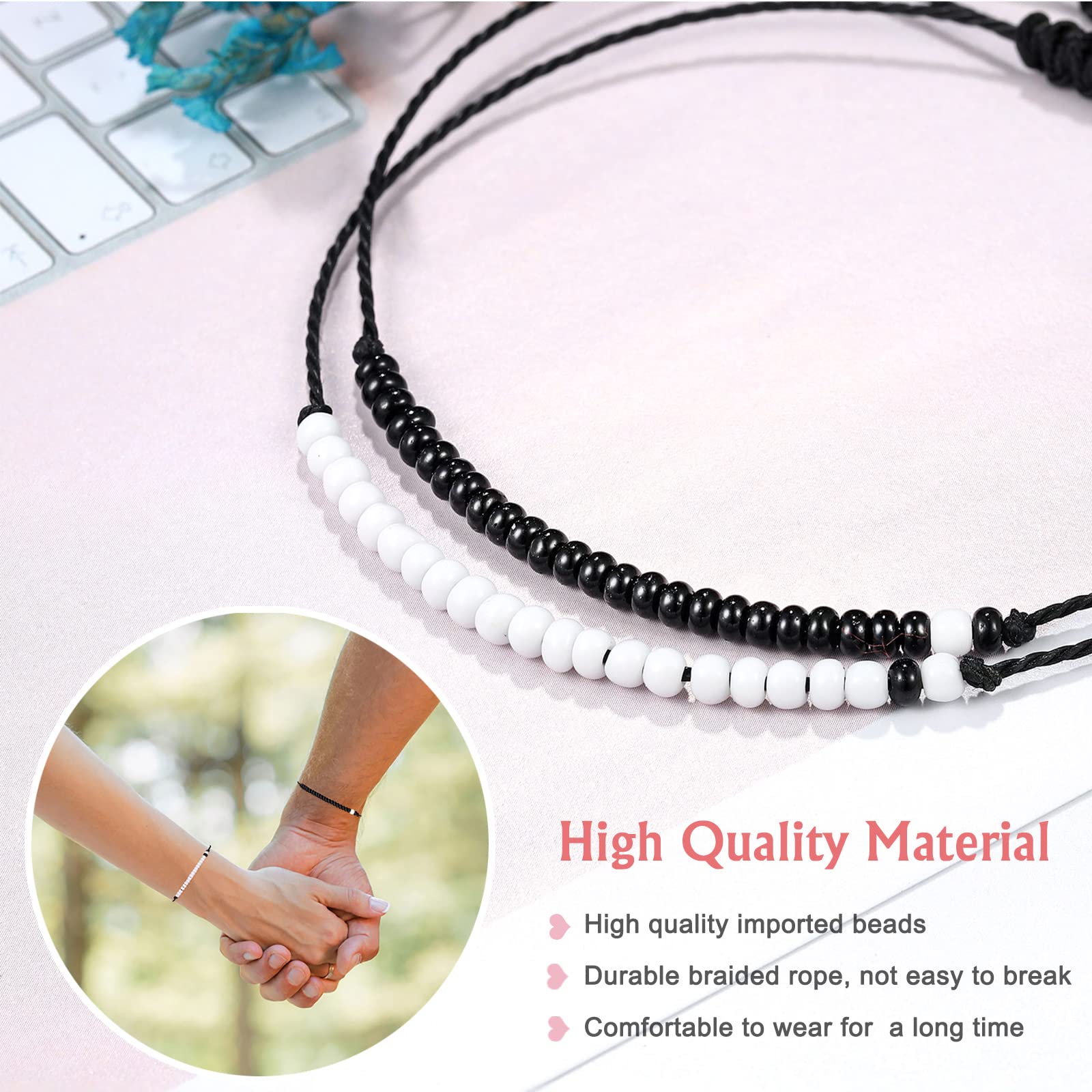 UNGENT THEM Anniversary Bracelets Gifts for Him Her Men Women Couple Husband Wife Boyfriend Girlfriends