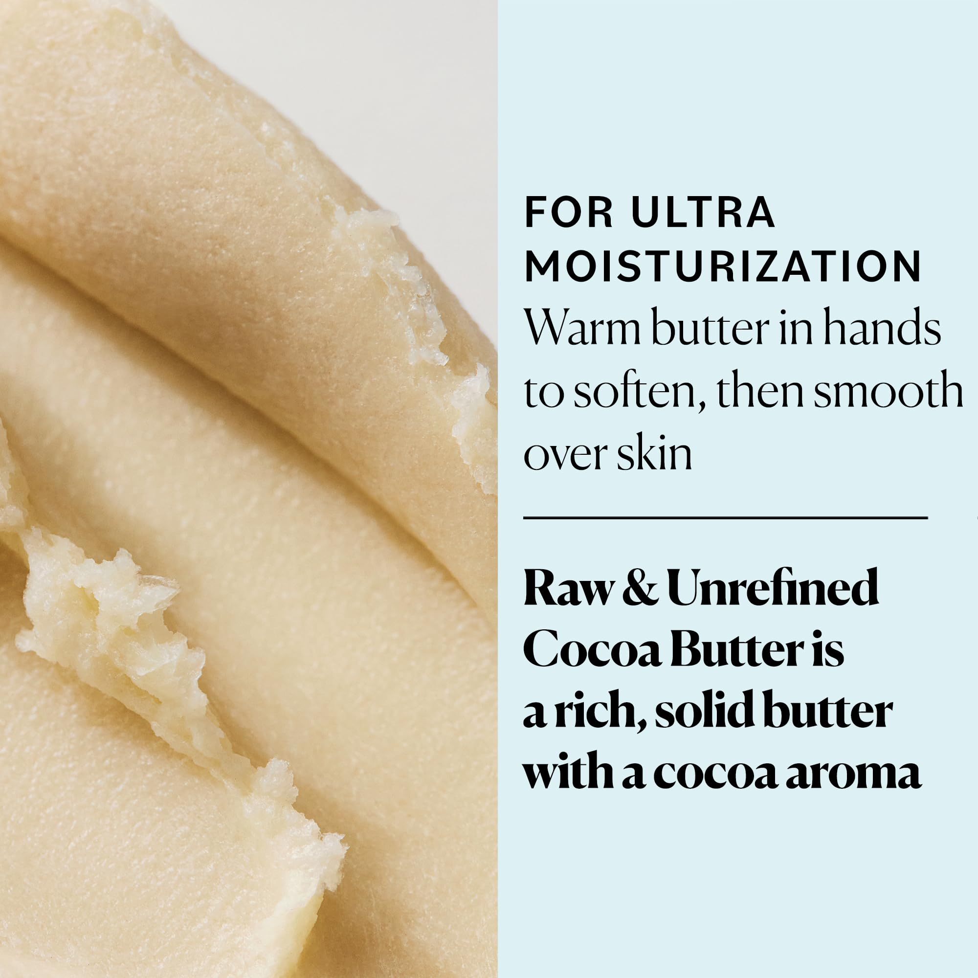 Sky Organics Cocoa Butter for Body, 100% Raw & Unrefined Ultra-Moisturizing Butter to Deeply Hydrate & Condition Skin, Promotes