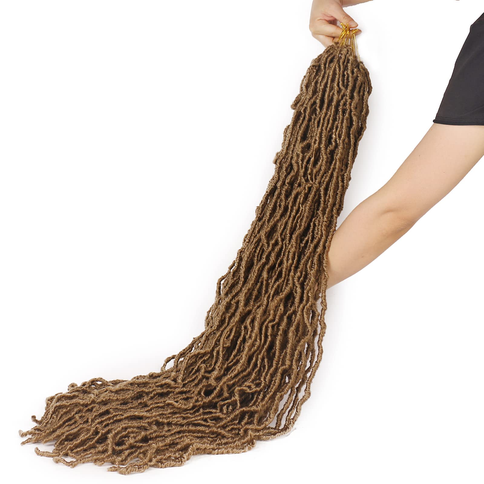Blonde Soft Locs Crochet Hair 20 Inch 7 Packs Faux Locs Crochet Hair Goddess Locs Hair Extensions