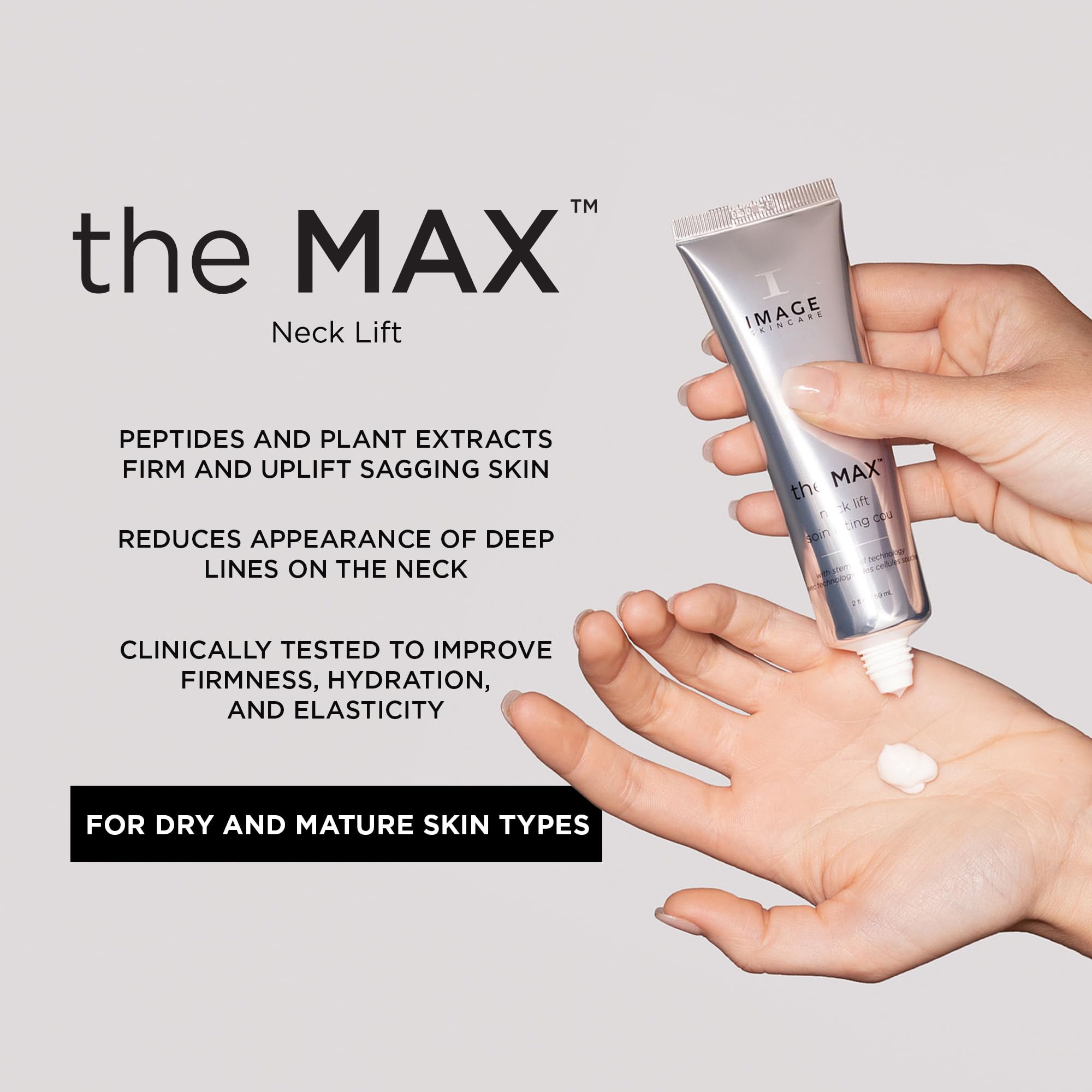 IMAGE Skincare, the MAX Neck Lift, Firming Cream to Uplift the Appearance of Sagging Skin, Improve Appearance of Fine Lines, 2 f