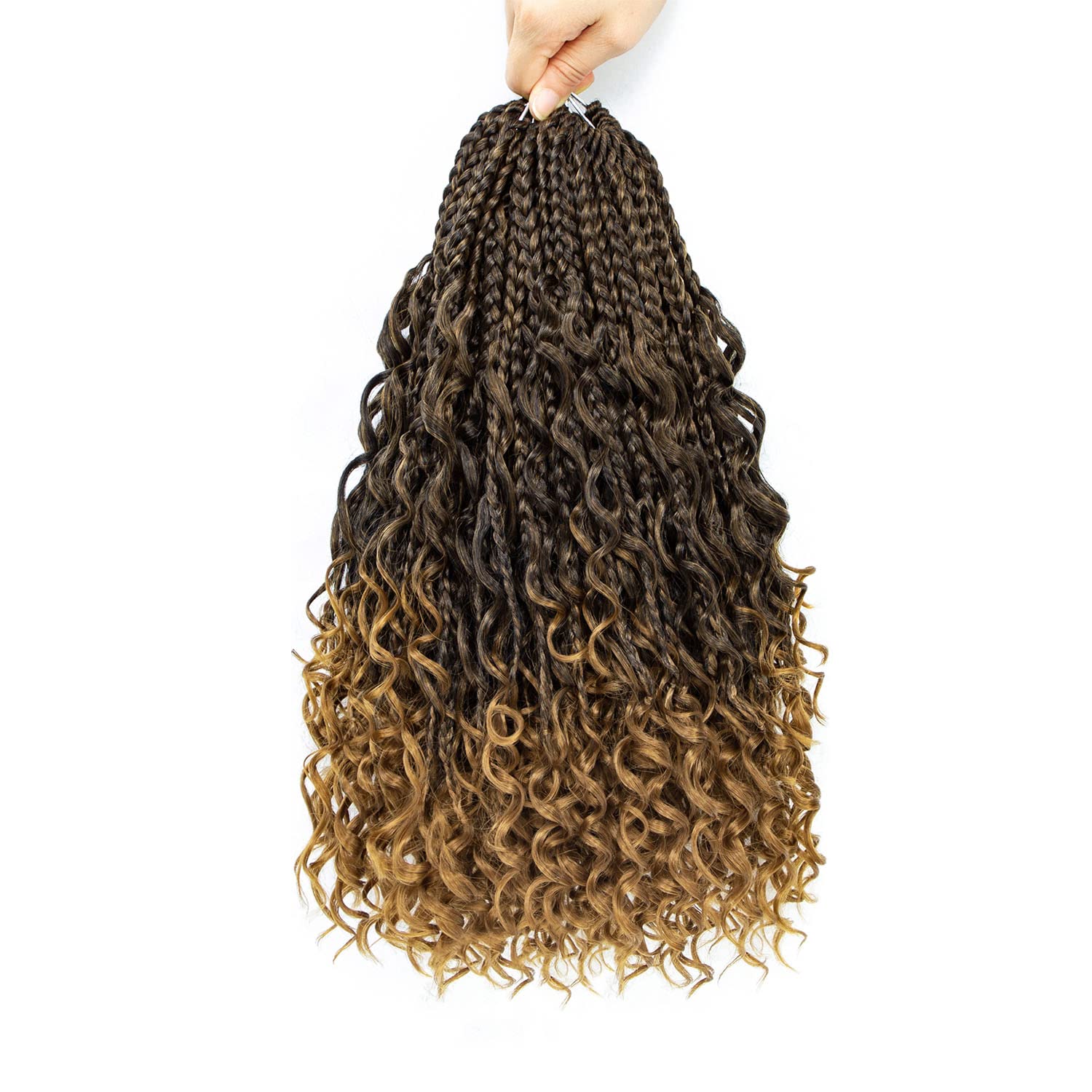 Liang Dian Goddess Box Braids Crochet Hair 14 Inch 8 Packs Boho Box Braids Crochet With Curly Ends Crochet Box Braids For Black