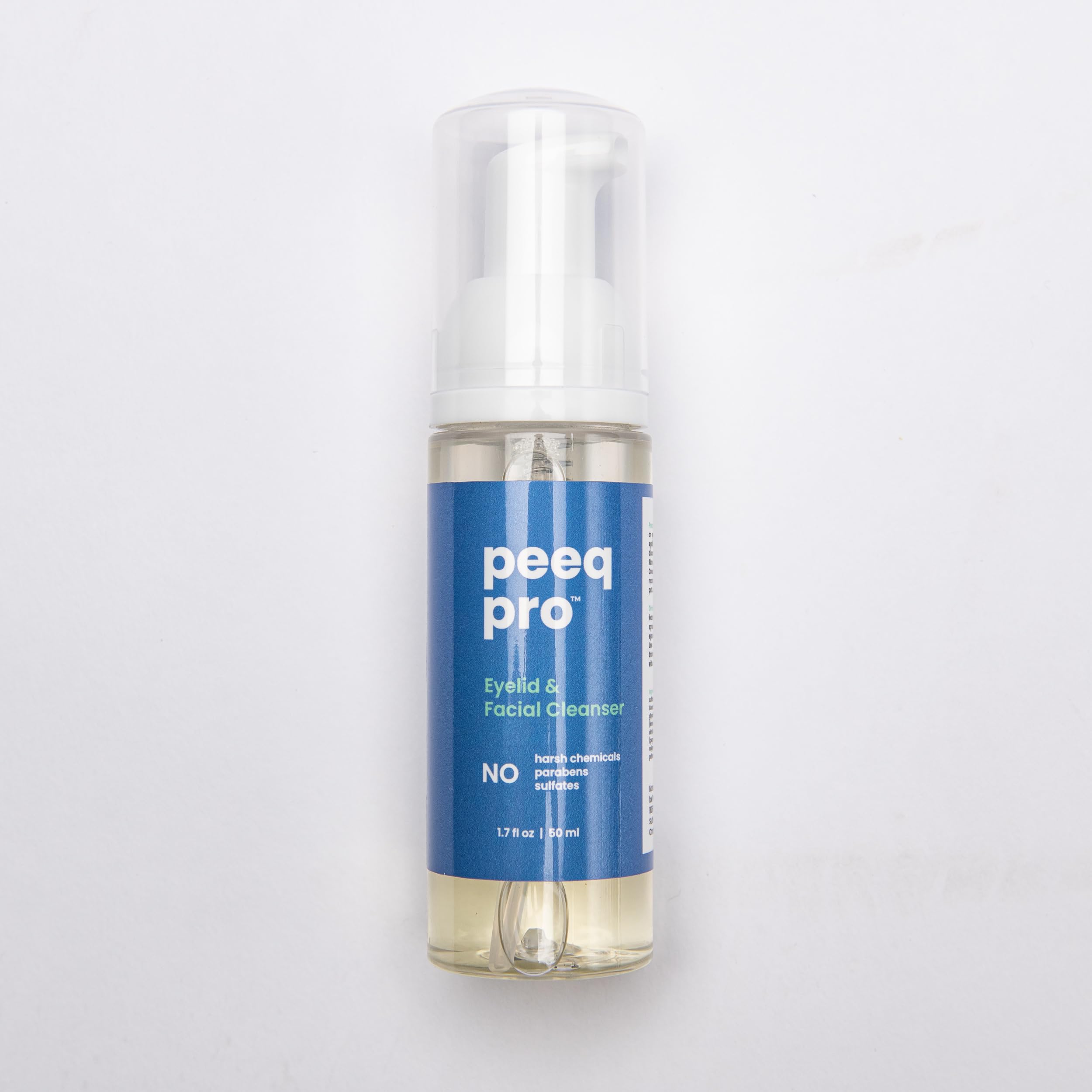 Peeq Pro Tea Tree Oil Eyelid & Facial Cleanser  Instant Foaming Cleanser & Daily Eyelid Wash to Remove Makeup & Buildup (50 mL)