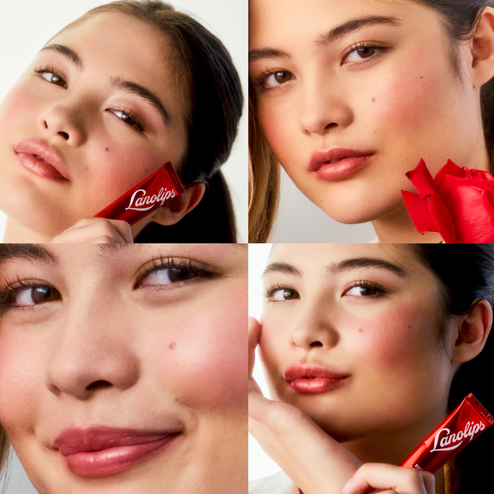 Lanolips Rose Gold 101 Ointment - Natural Lanolin Moisturizer With Blush Color Tints For Lips + Cheeks - Long Lasting Hydrating