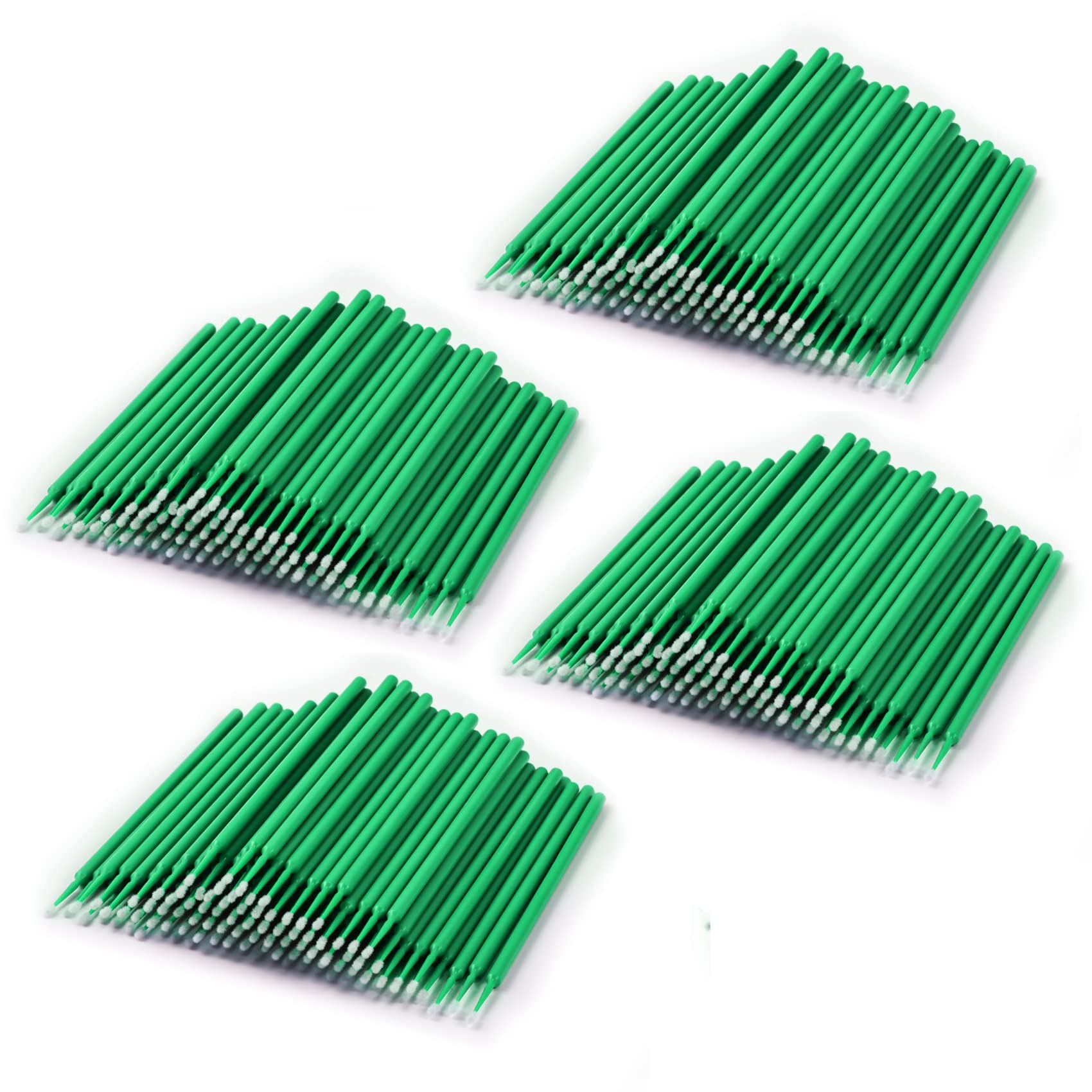 Annhua Disposable Brush 400 Pcs Micro Dental Applicators Microfiber Wands Micro Swabs for Eyelash Extensions, Makeup Application