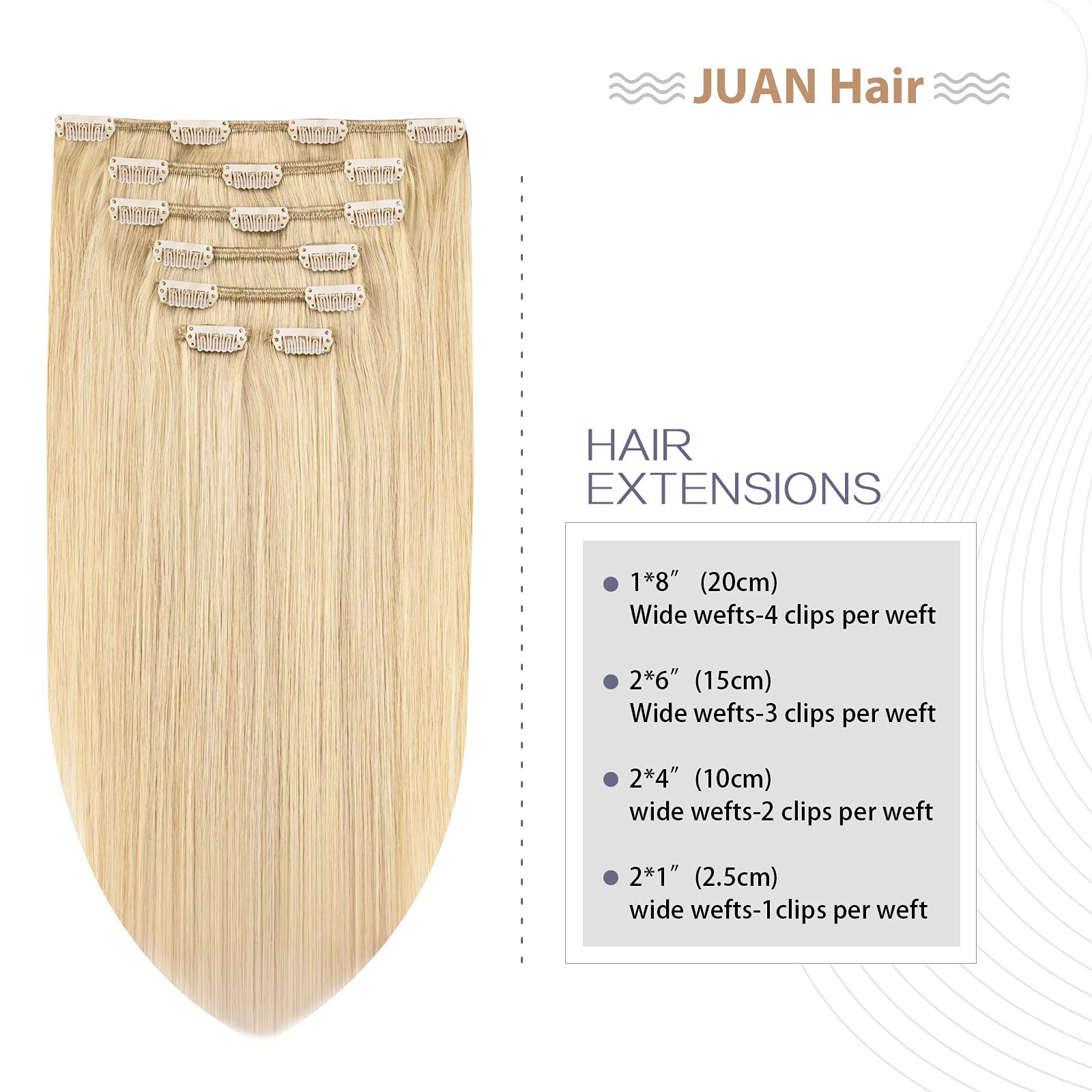 Aison Bleach Blonde Clip in Hair Extensions Real Human Hair 70G 100% Remy Human Hair Soft Silky Straight 7pcs 16clips One Pack (