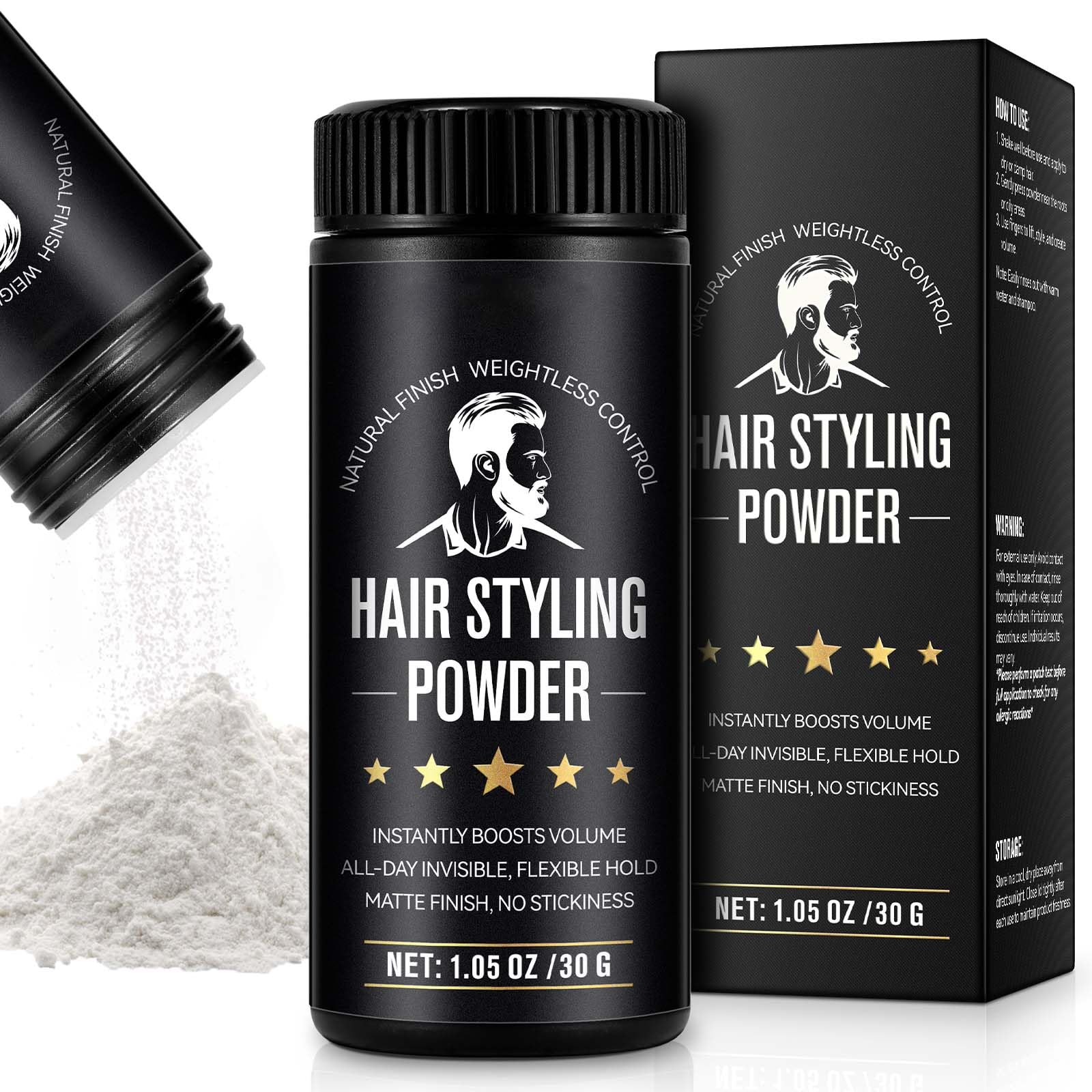 Hair Texture Powder for Men, Natural Matte Root Lifter for Hair, 1.05oz/30g