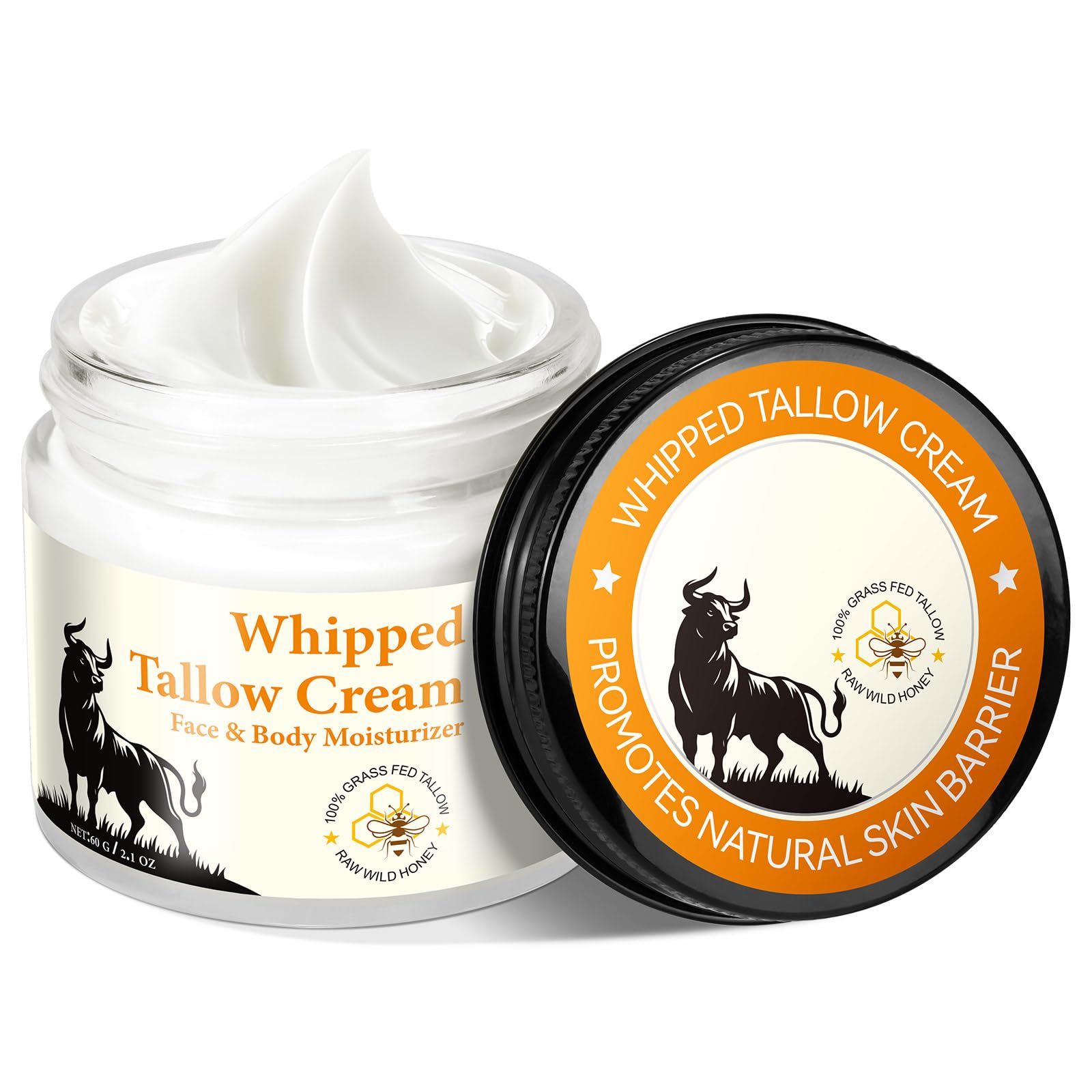 Daiasns Beef Tallow for Skin, Beef Tallow, Organic Grass Fed Beef Tallow - Tallow and Honey Balm- Deeply Moisturizing, All-Natur