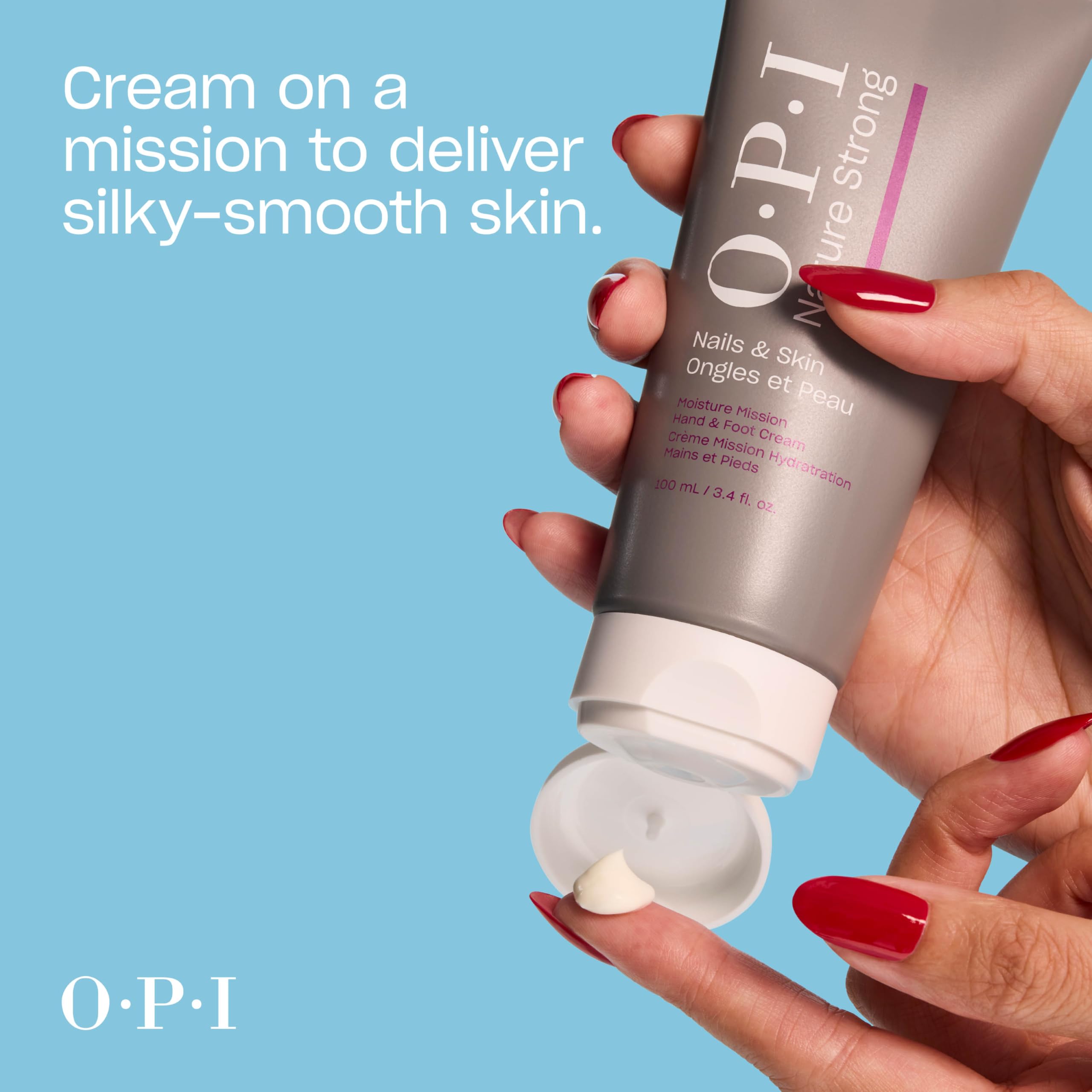OPI Nature Strong Nails & Skin - Moisture Misson Hand & Foot Cream | Enriched with Shea Butter & Glycerin for Silky-Smooth Skin